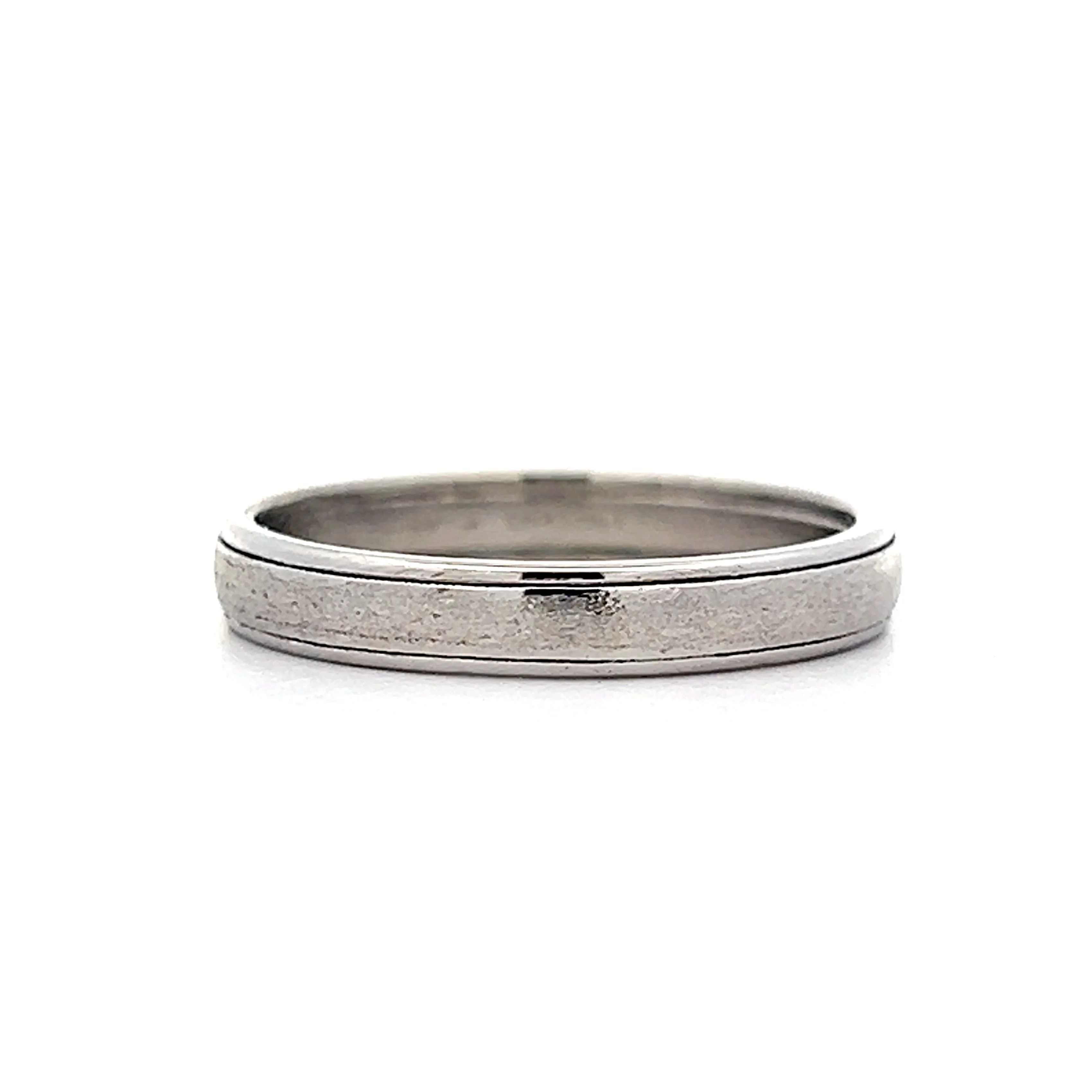 3mm 1950s Brushed Wedding Band in Platinum - Image 3