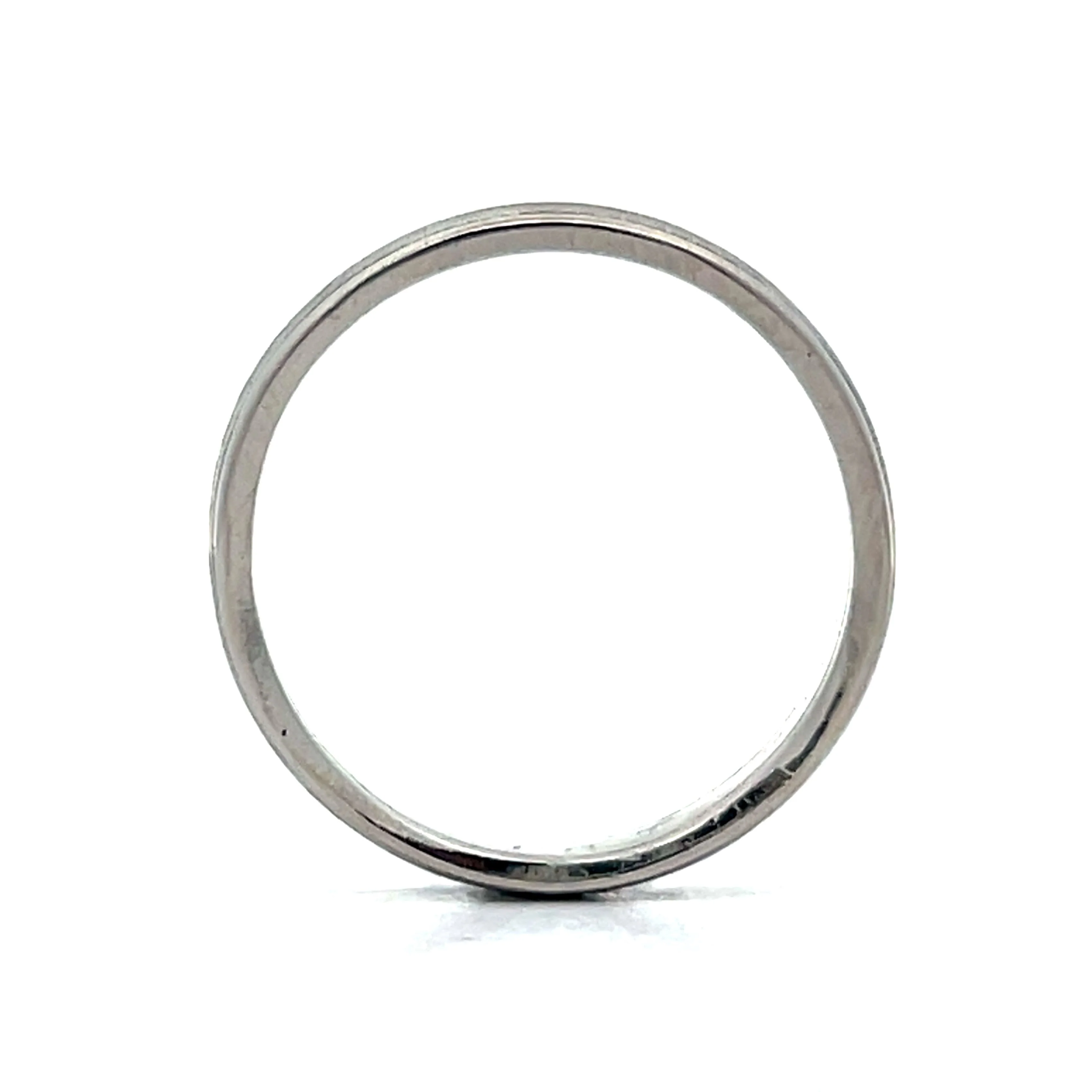 3mm 1950s Brushed Wedding Band in Platinum - Image 4