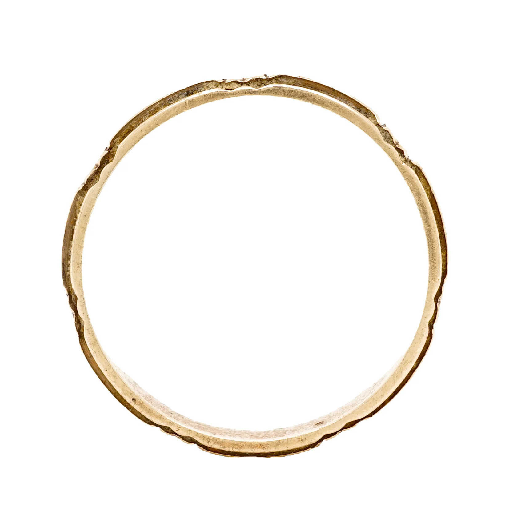 3mm Art Deco Orange Blossom Wedding Band in 14k Yellow Gold - Image 3