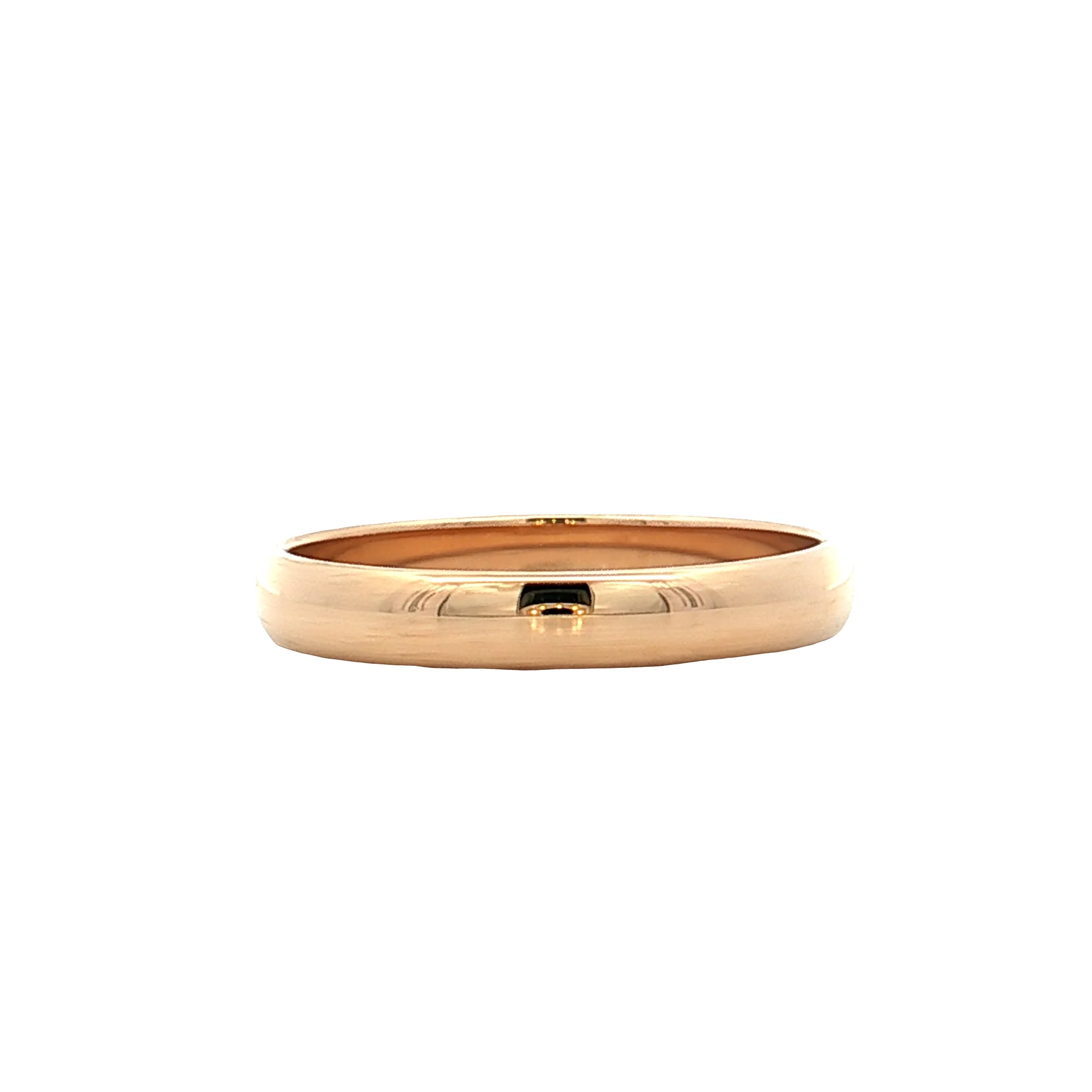 3mm Classic Half Round Wedding Band 14k Yellow Gold - Image 3