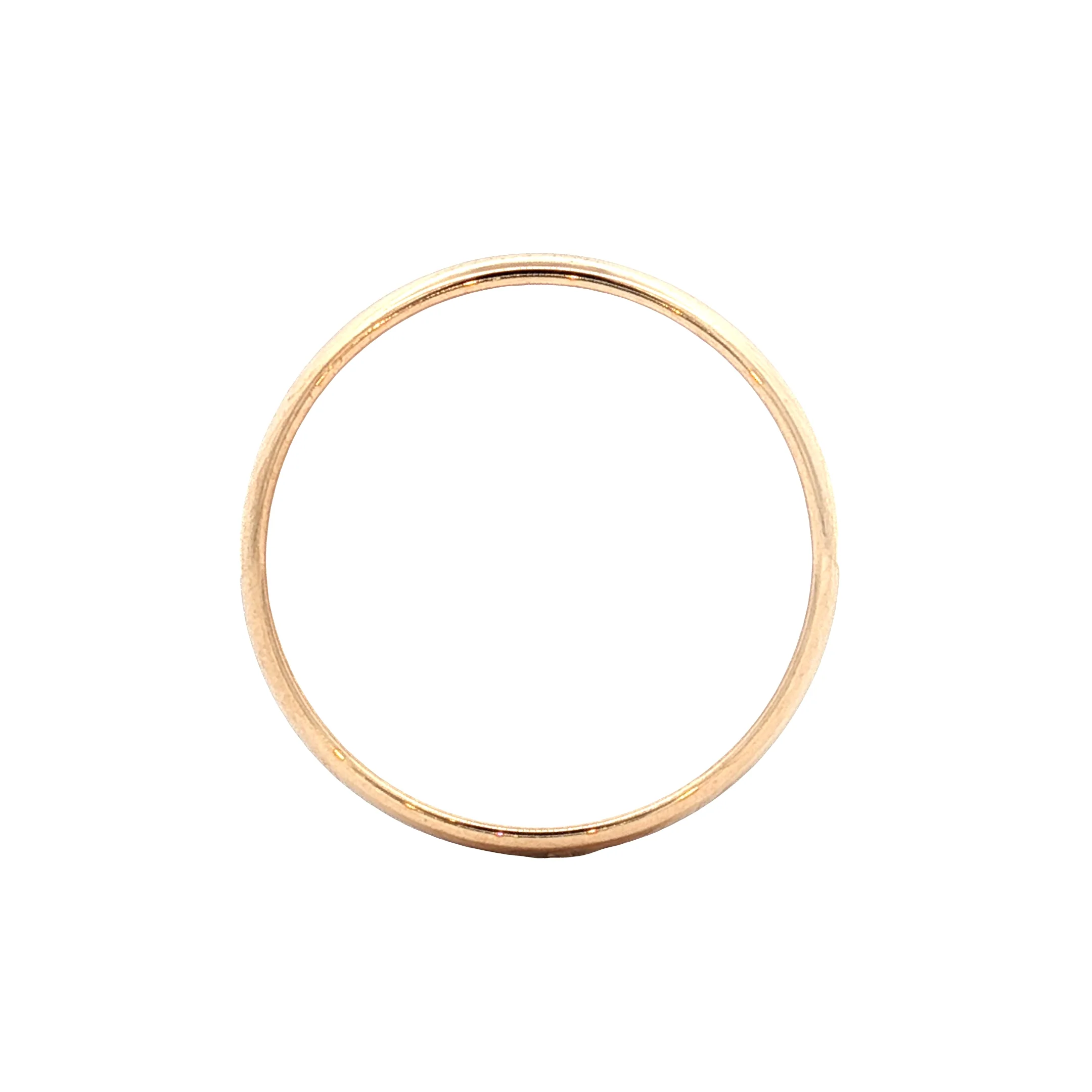 3mm Classic Half Round Wedding Band 14k Yellow Gold - Image 4