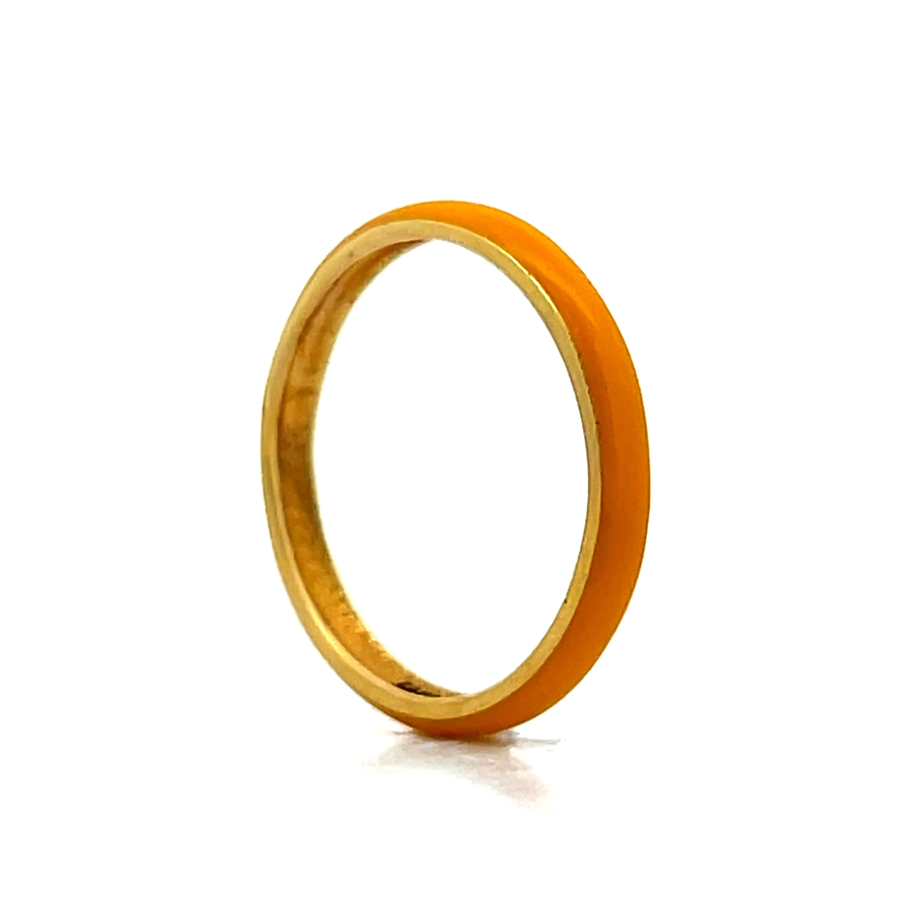 3mm Enamel Stacking Band in 14k Yellow Gold - Image 5
