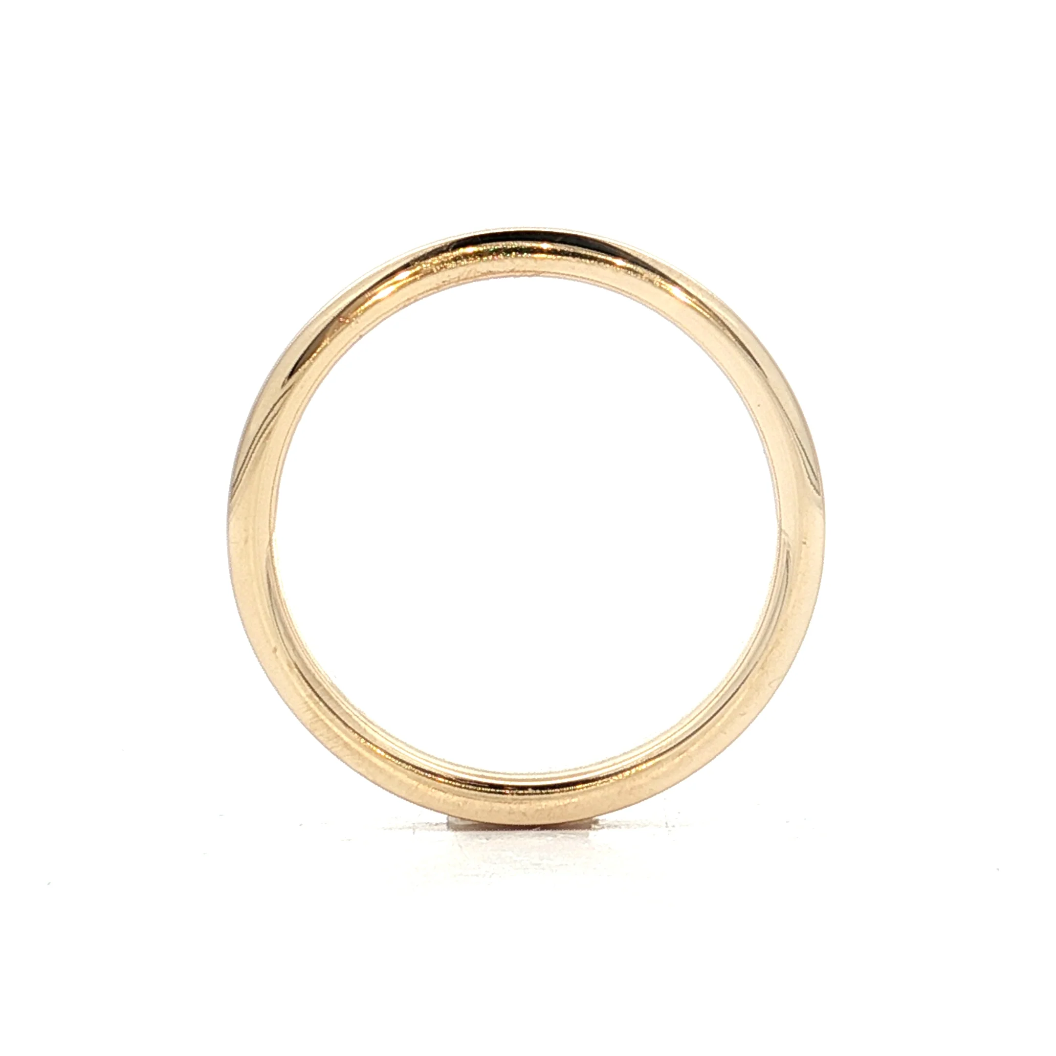 3mm Flat Edge Wedding Band in 14k Yellow Gold - Image 4