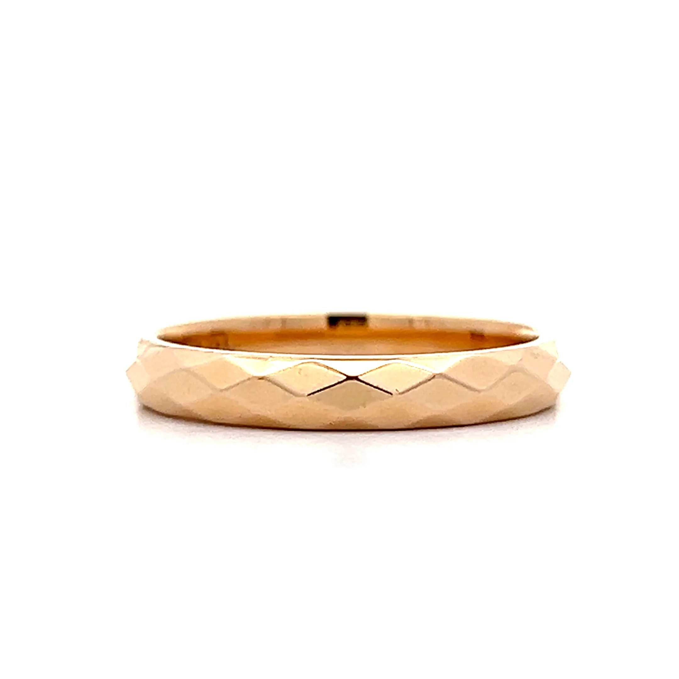 3mm Geometric Pattern Wedding Band in 18k - Image 2