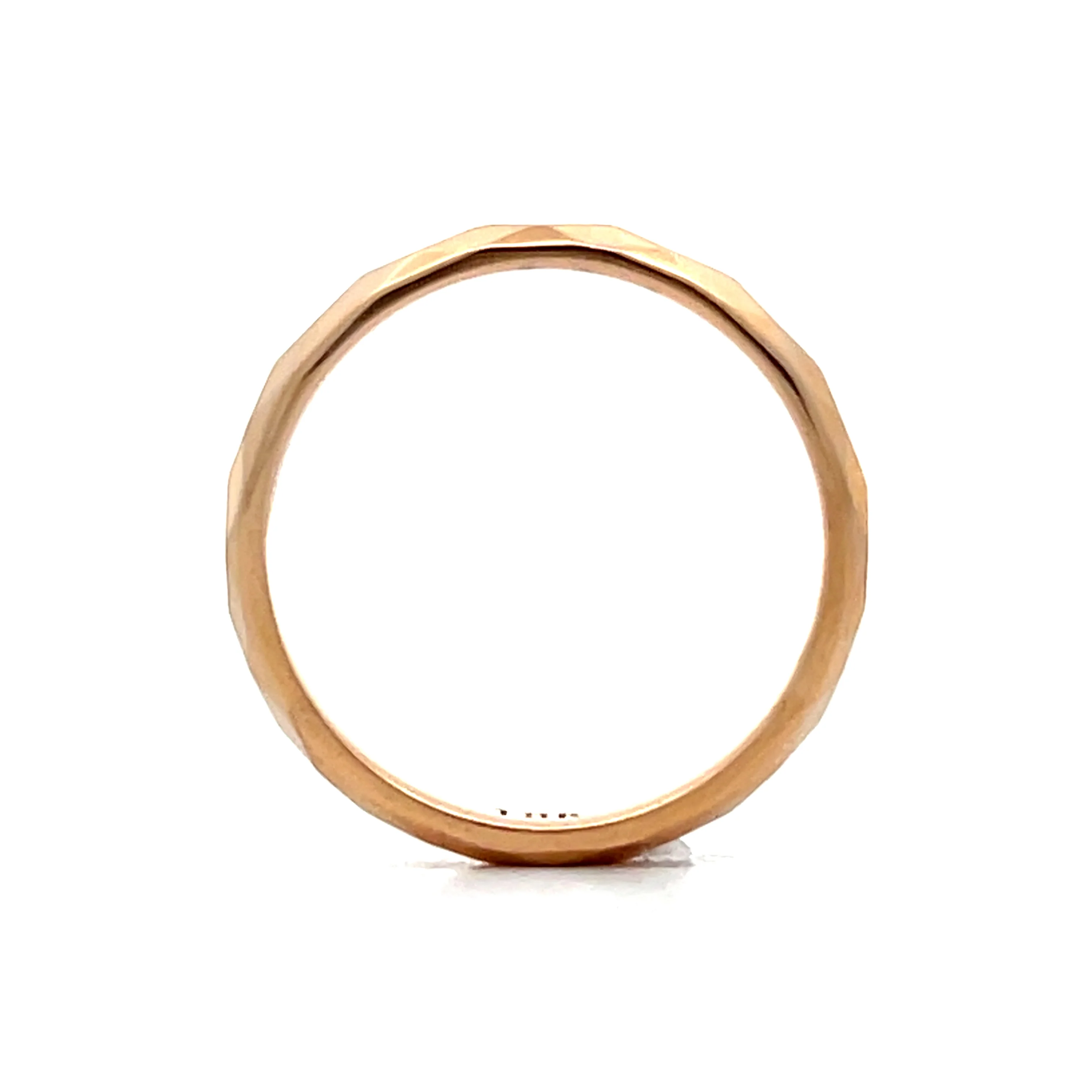 3mm Geometric Pattern Wedding Band in 18k - Image 4
