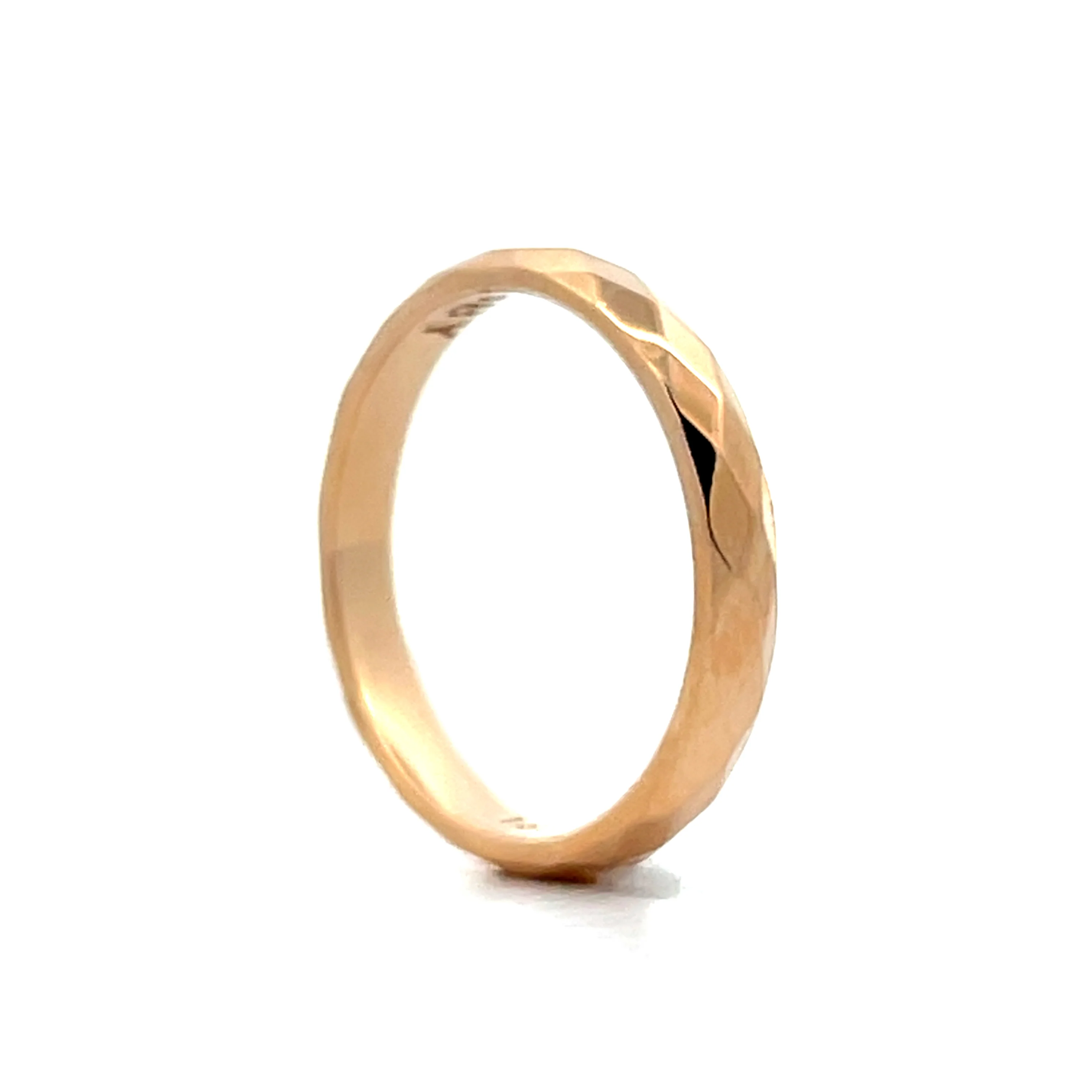 3mm Geometric Pattern Wedding Band in 18k - Image 5