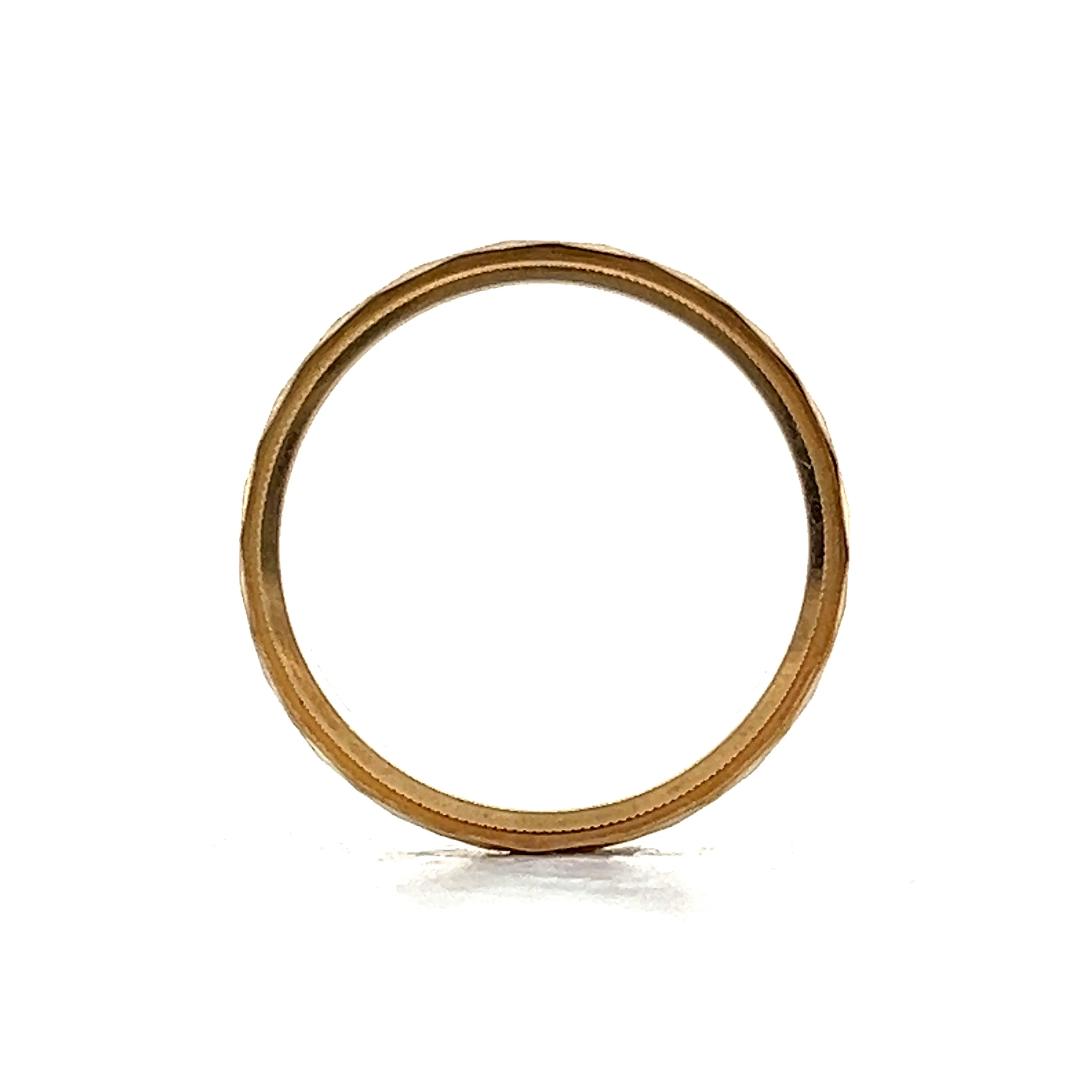 3mm Geometric Wedding Band in 14k Yellow Gold - Image 4