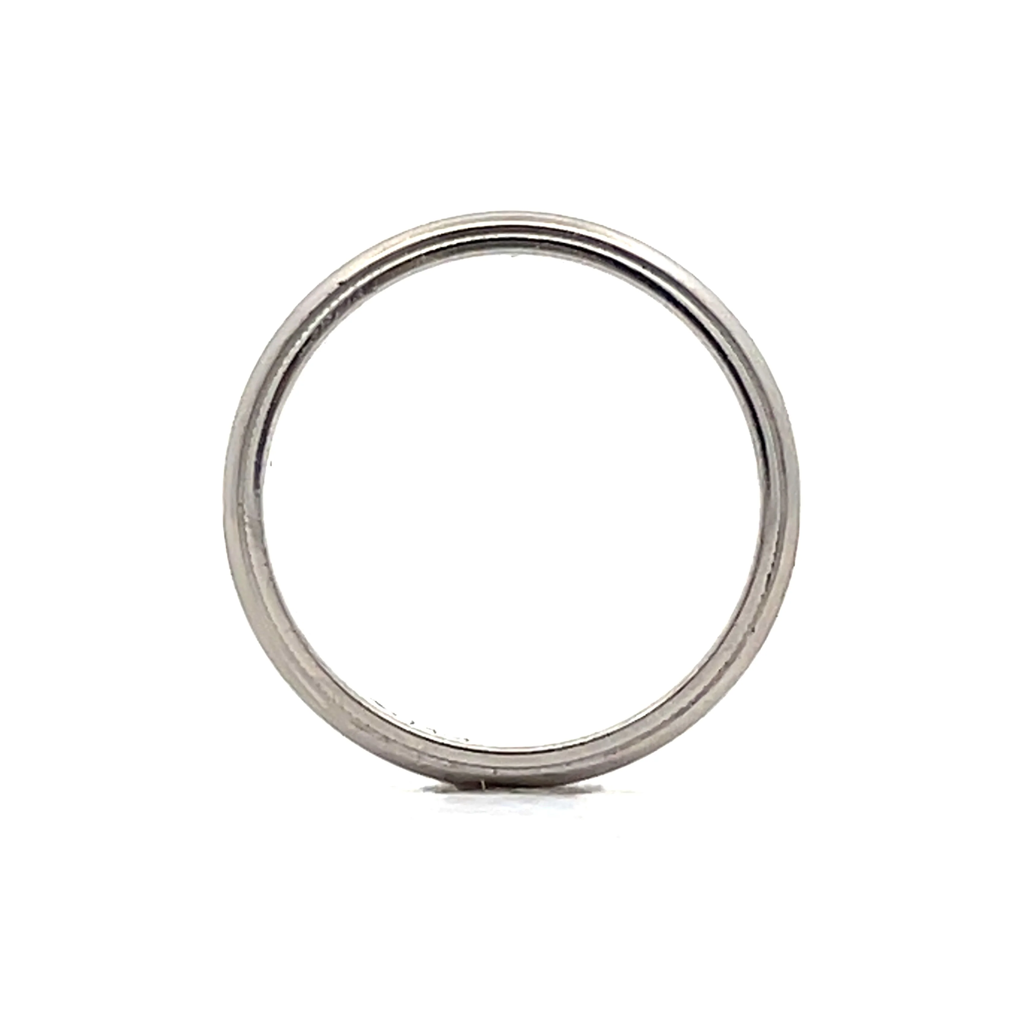 3mm Milgrain Wedding Band in 14k White Gold - Image 4