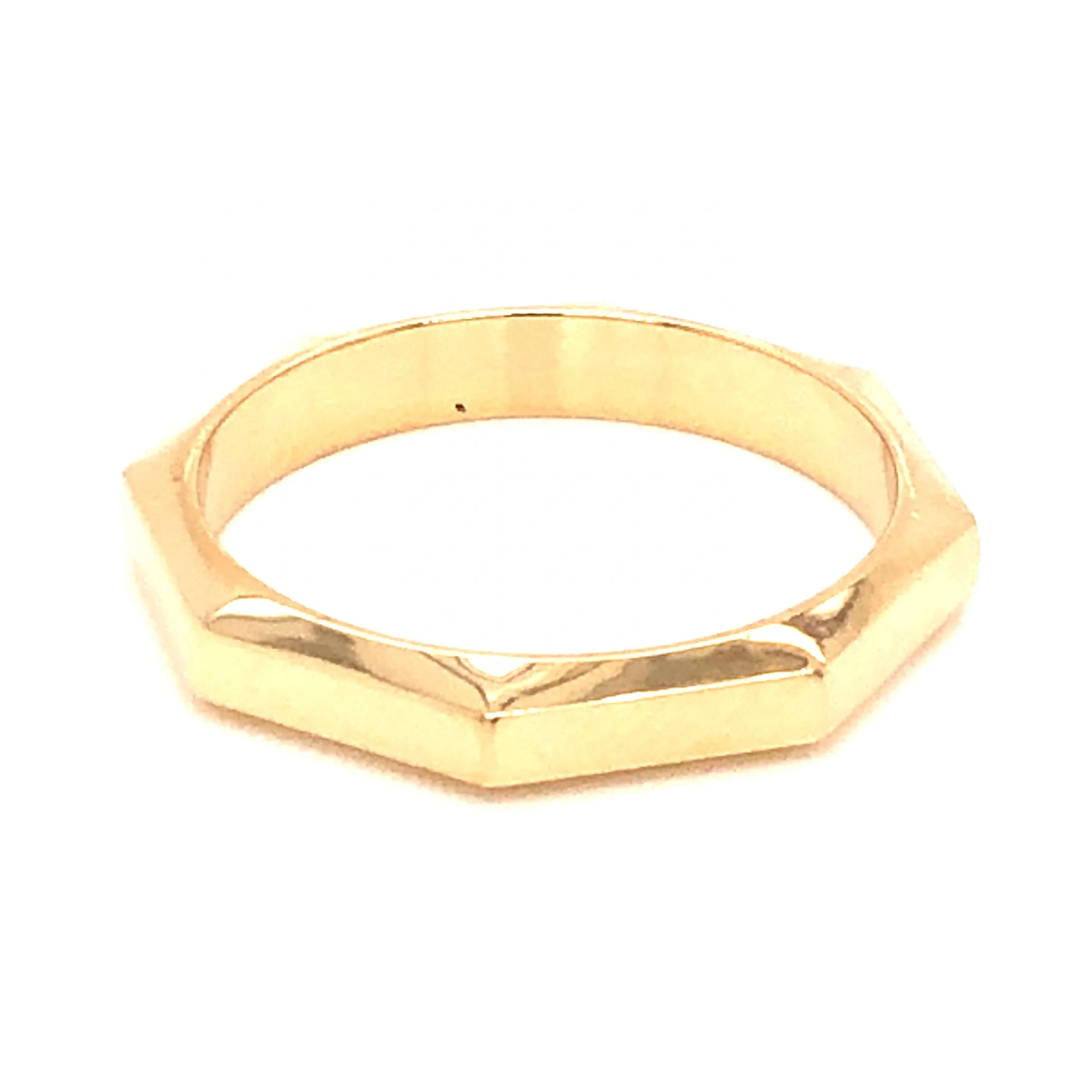 3mm Octagonal Stacking Band in 14k Yellow Gold - Image 2