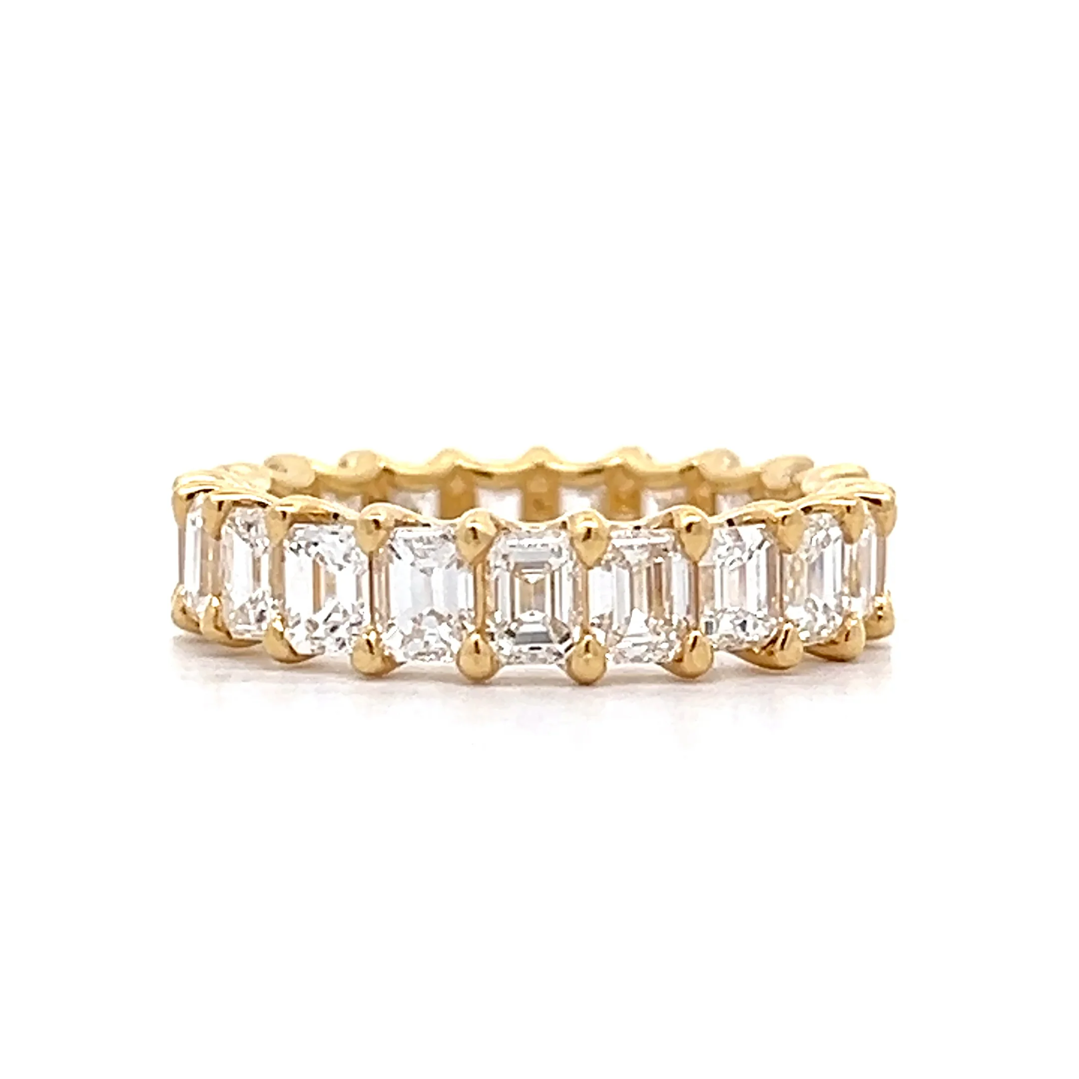 4.01 Emerald Cut Diamond Eternity Band in 18k