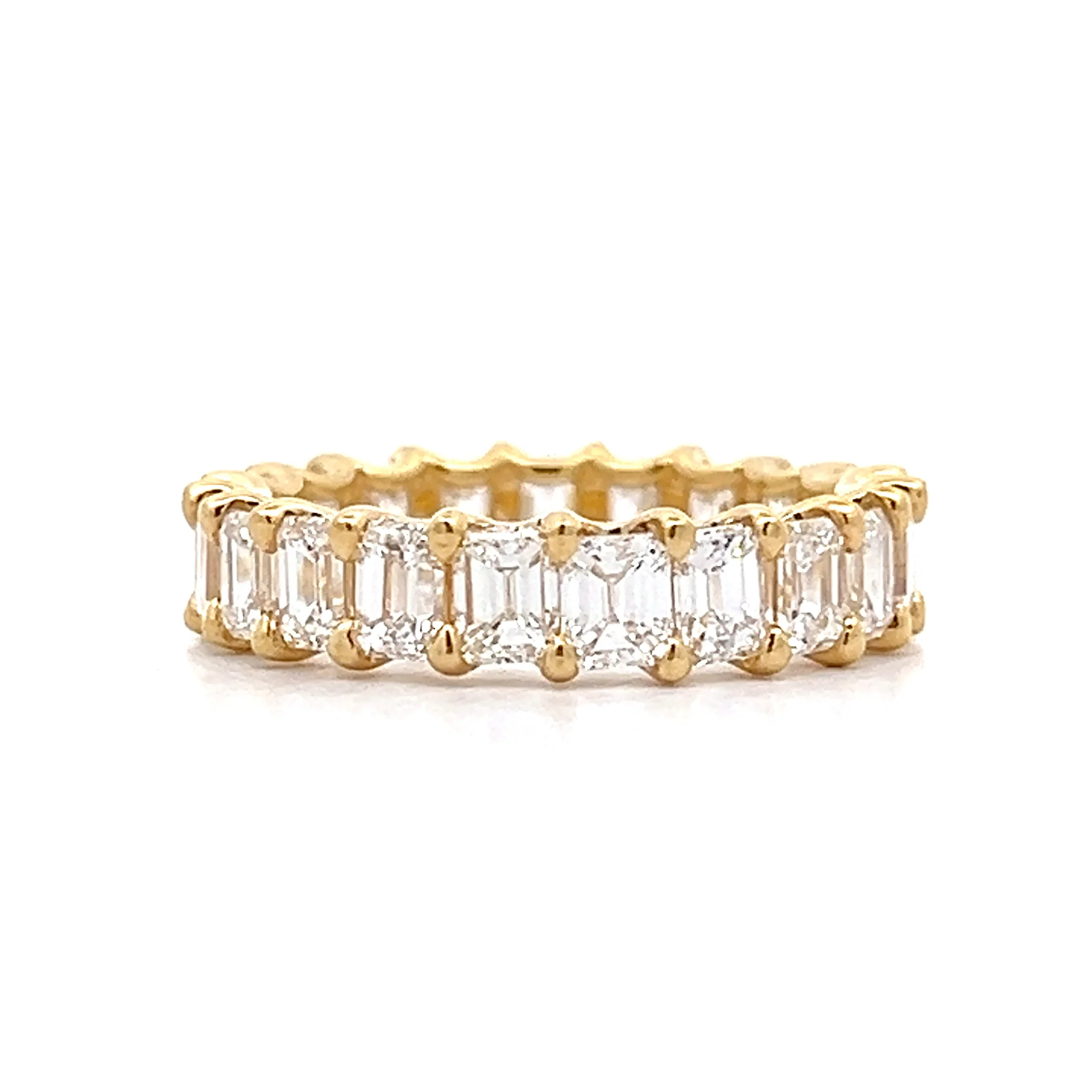 4.01 Emerald Cut Diamond Eternity Band in 18k - Image 2