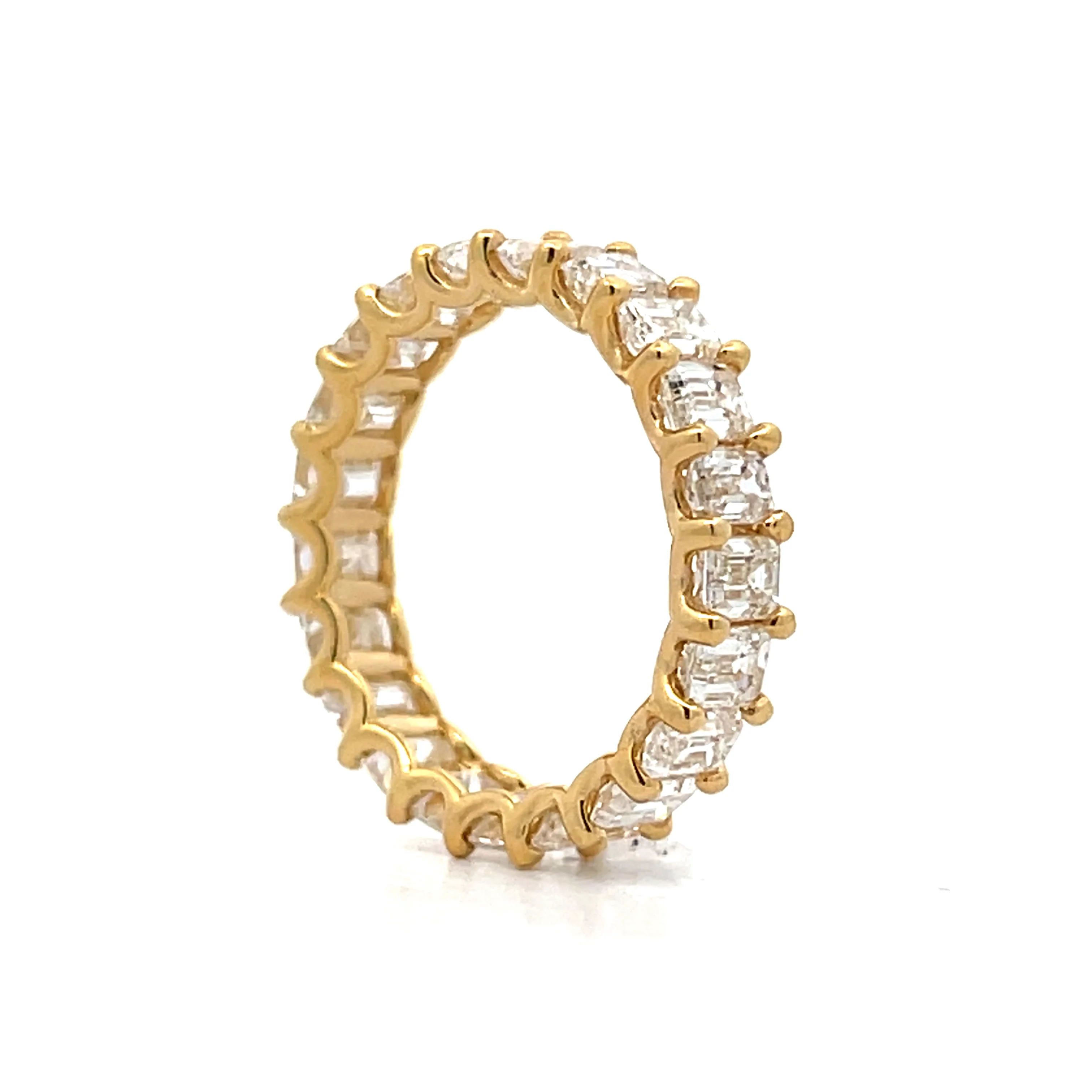 4.01 Emerald Cut Diamond Eternity Band in 18k - Image 5