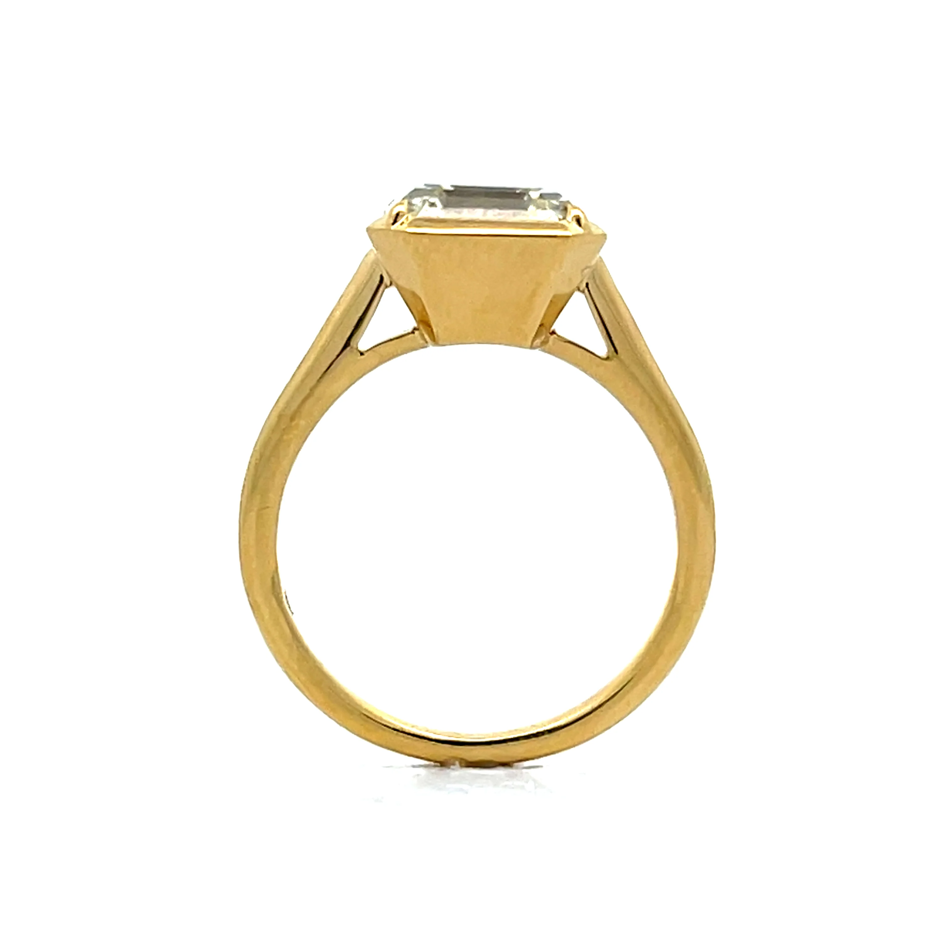 4.05 Asscher Solitaire Diamond Engagement Ring in 18k - Image 4