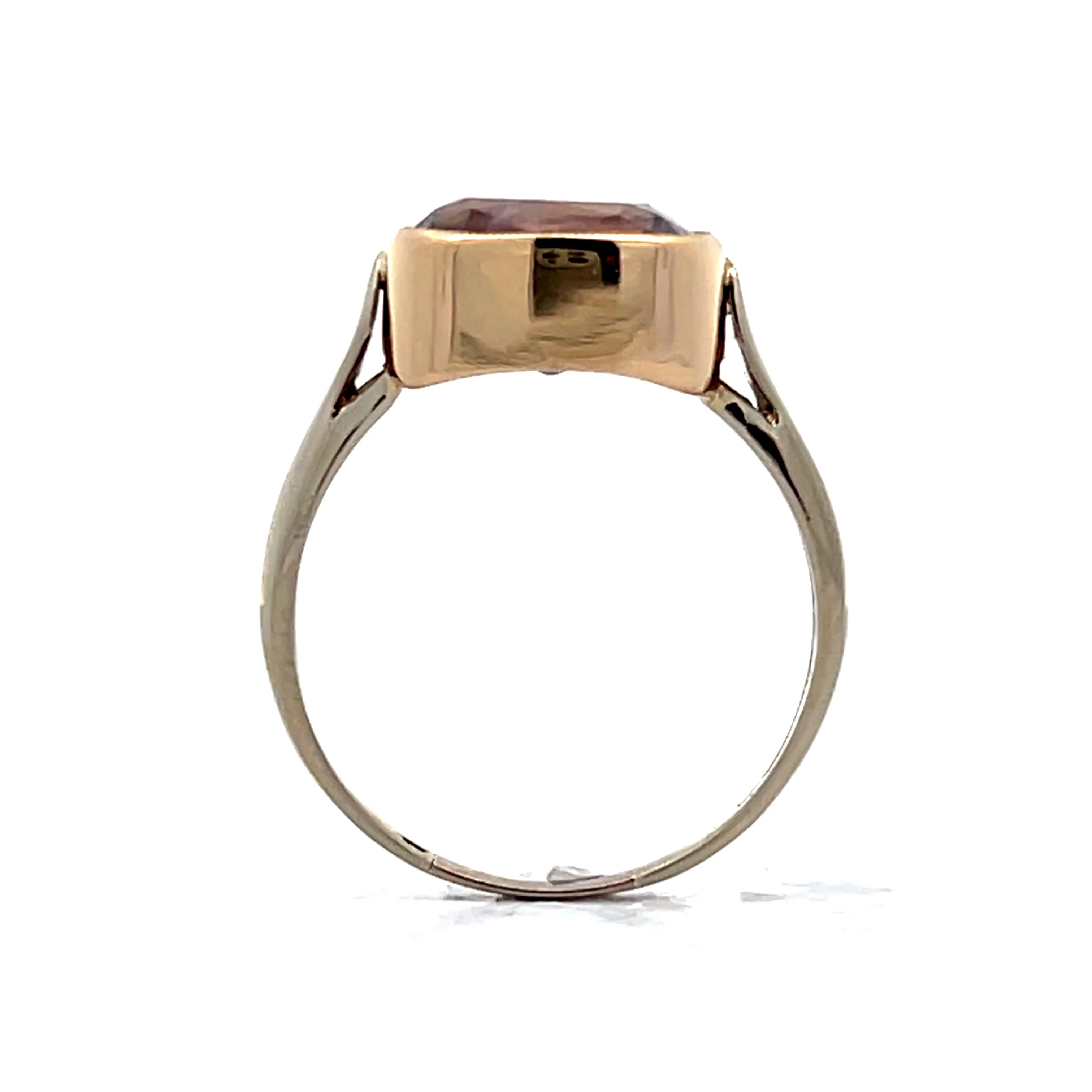 4.05 Cushion Purple Sapphire Engagement Ring in 14k - Image 4