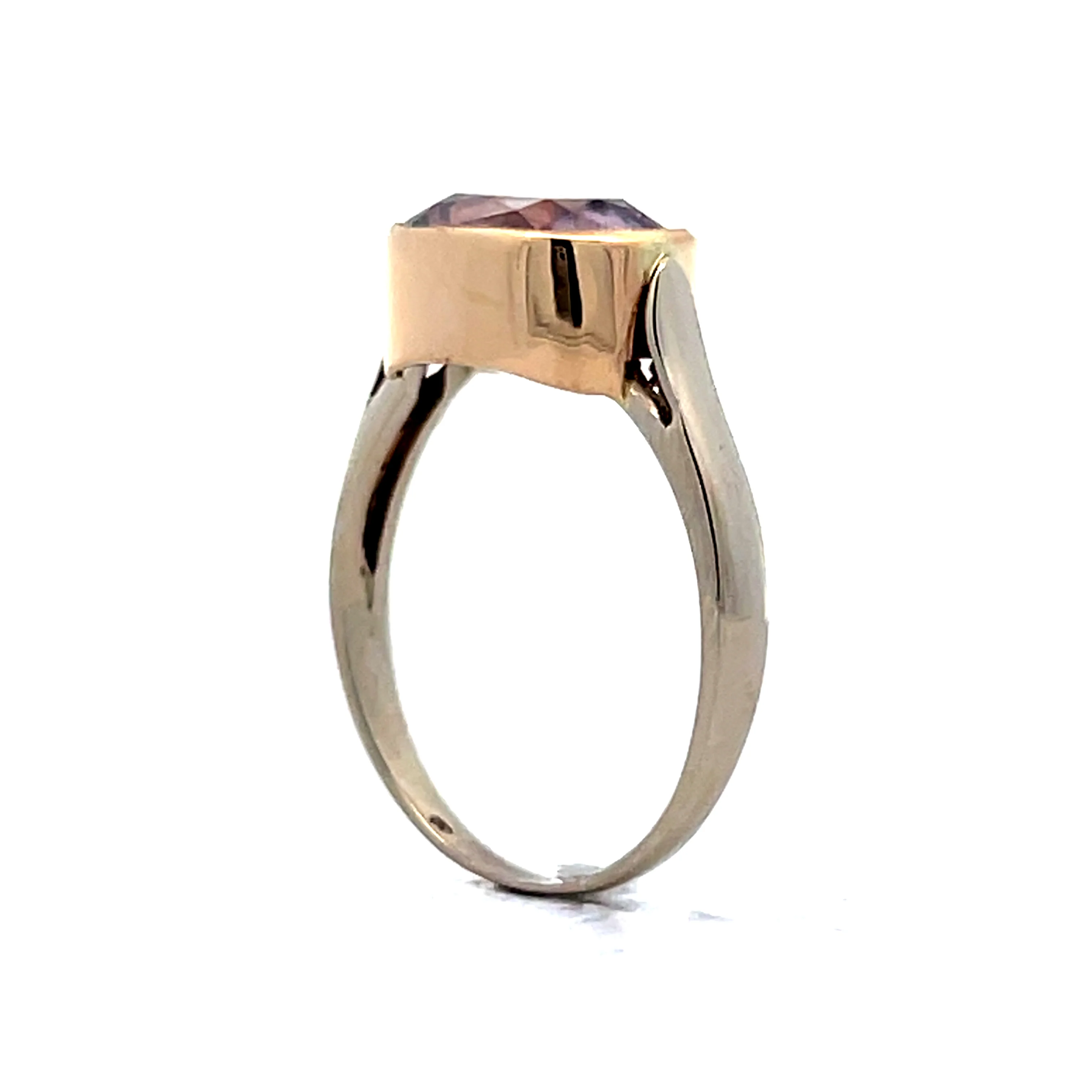 4.05 Cushion Purple Sapphire Engagement Ring in 14k - Image 5