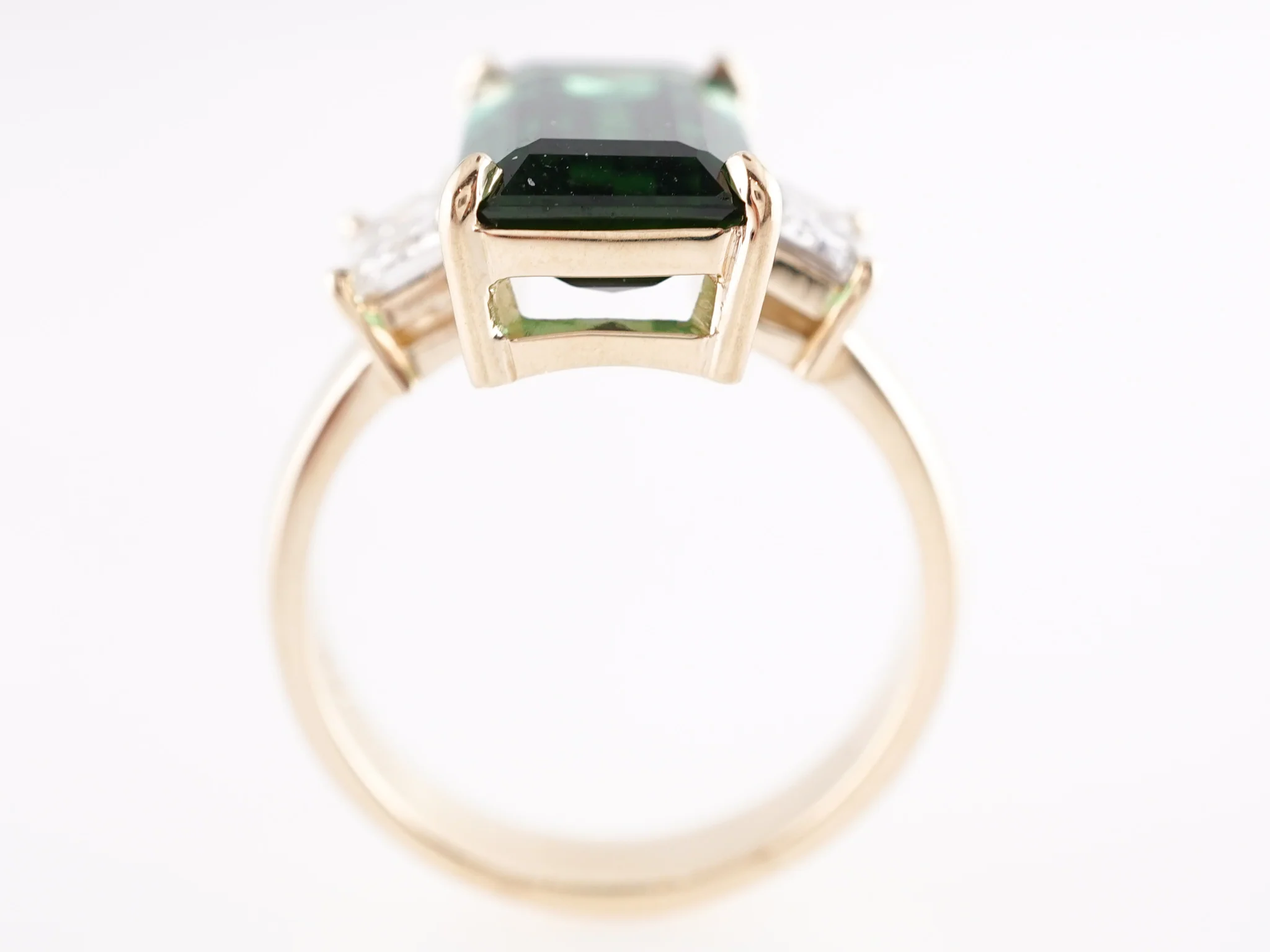 4.12 Tourmaline Engagement Ring in 14k Yellow Gold - Image 3