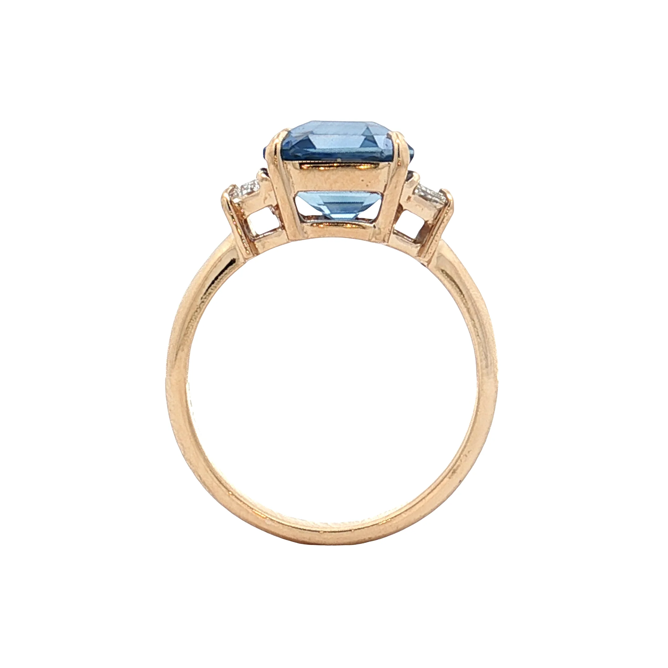 4.16 GIA No Heat Sapphire Engagement Ring 14k - Image 4