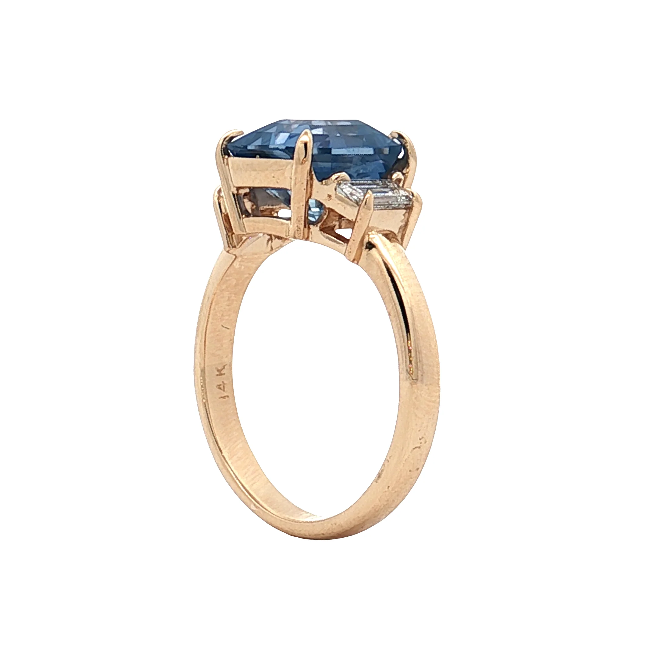 4.16 GIA No Heat Sapphire Engagement Ring 14k - Image 5