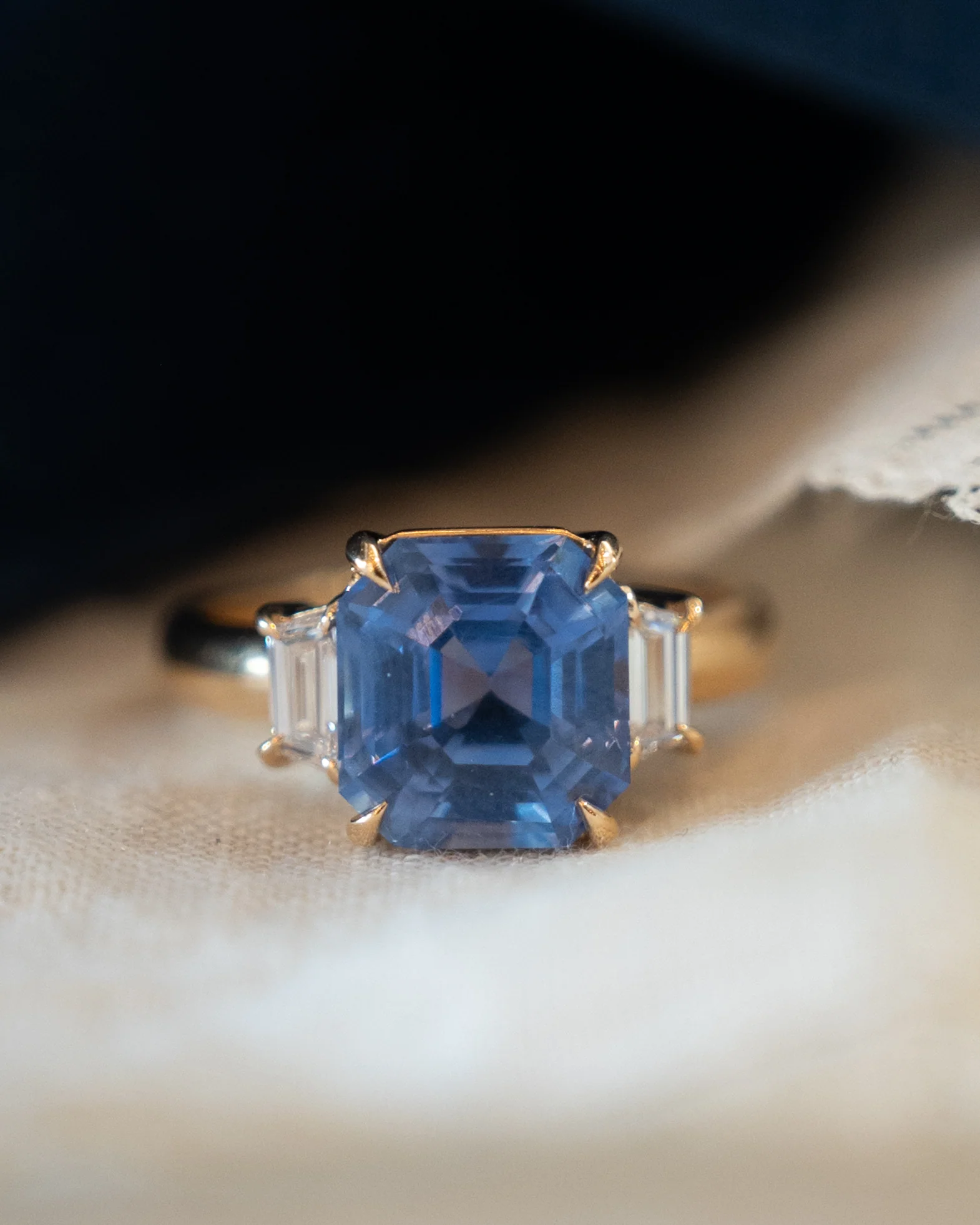 4.16 GIA No Heat Sapphire Engagement Ring 14k - Image 6