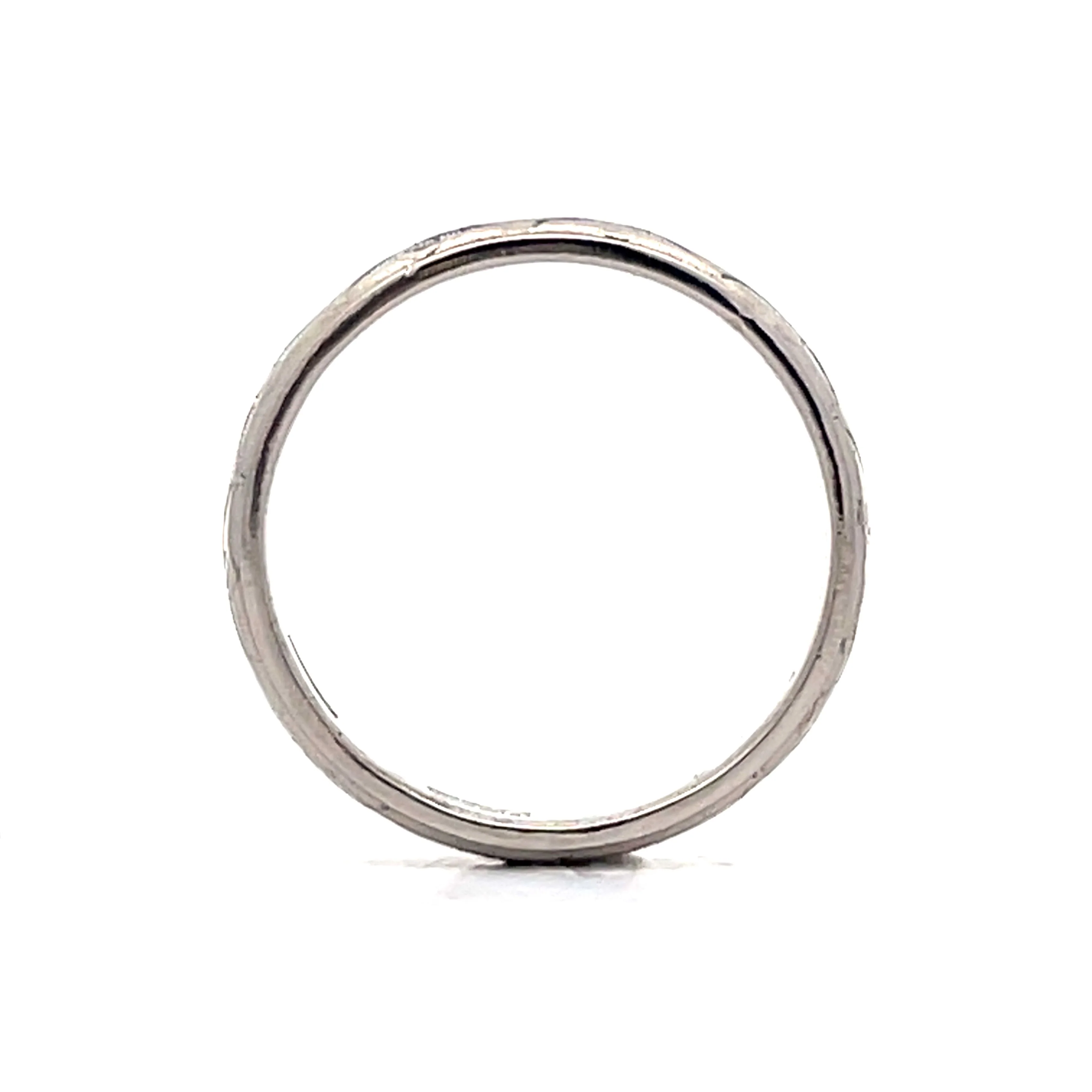 4.25mm Vintage Art Deco Wedding Band in Platinum - Image 4