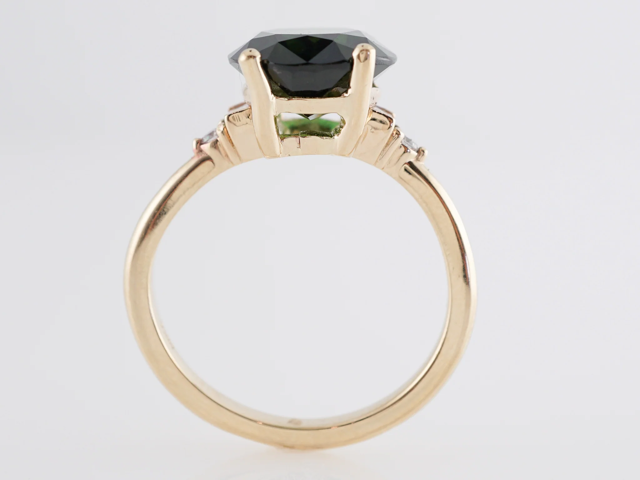 4.27 Oval Cut Tourmaline Engagement Ring in 14k Yellow Gold - Image 4