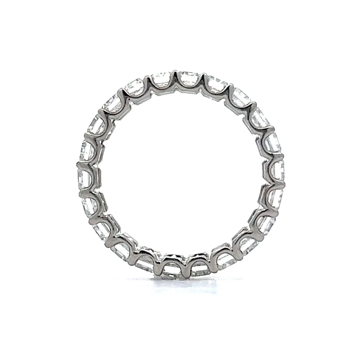 4.39 Emerald Cut Diamond Eternity Band in Platinum - Image 4