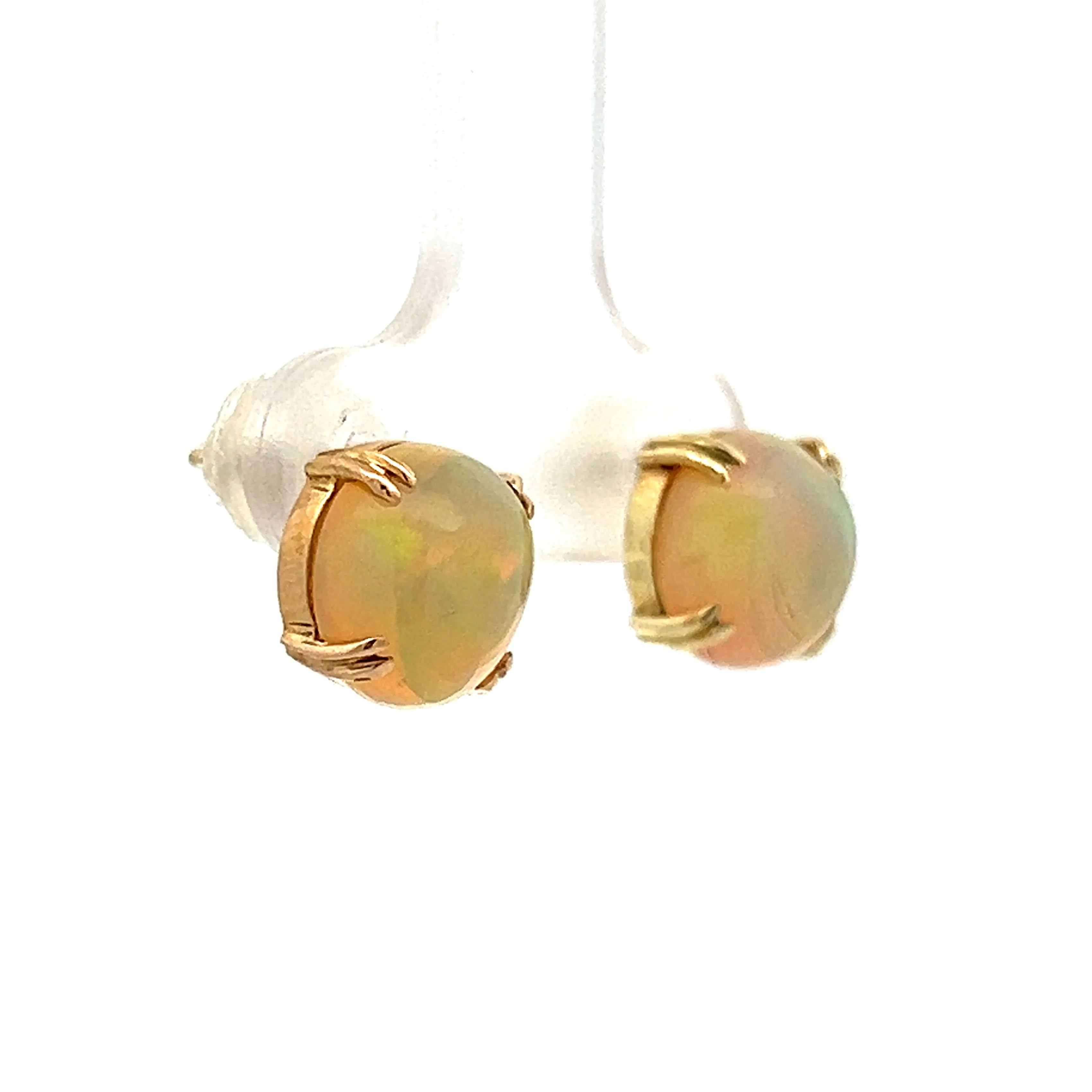 4.40 Opal Stud Earrings in 14k Yellow Gold - Image 3