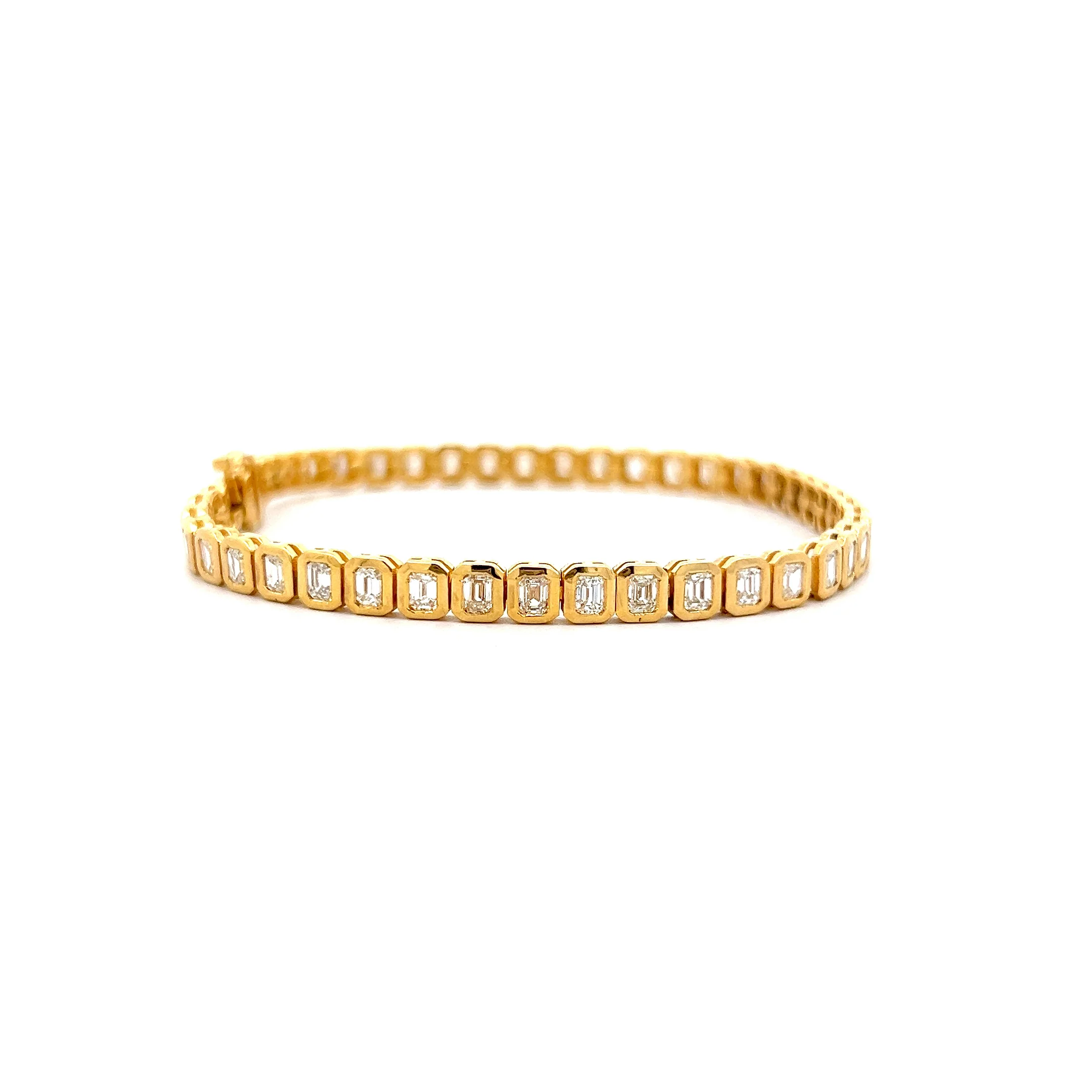 4.50 Emerald Cut Diamond Tennis Bracelet in 14k - Image 3
