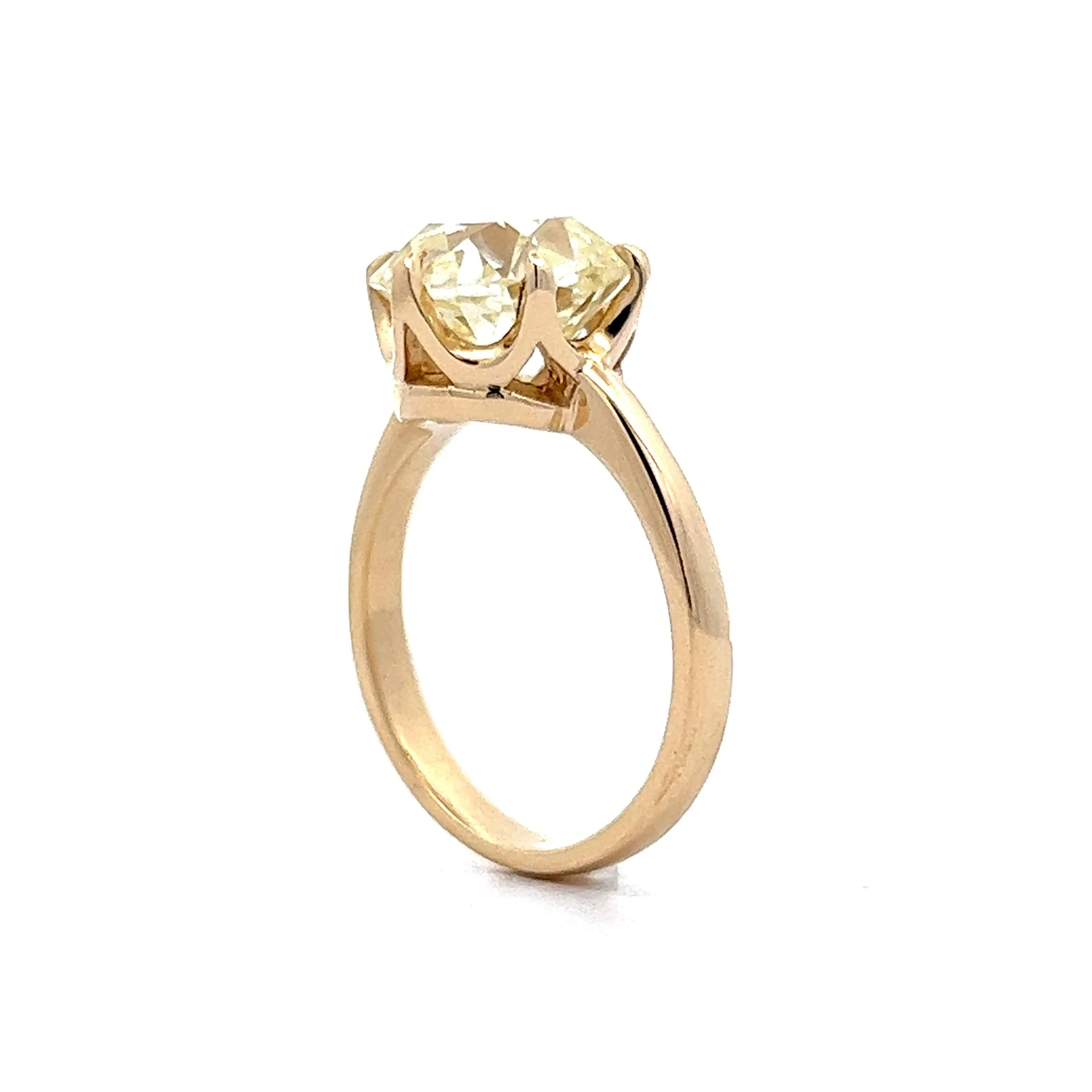 4.56 Old Mine Cushion Diamond Engagement Ring in Yellow Gold - Image 5