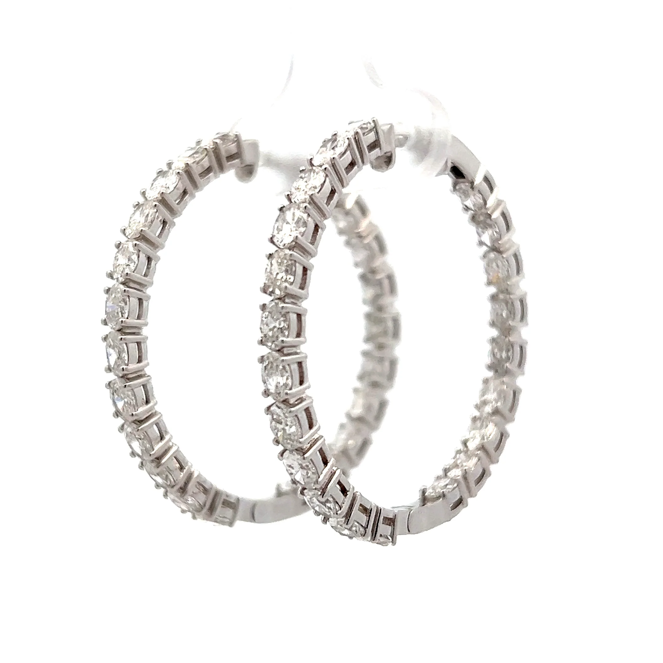 4.65 Diamond Inside-Out Hoop Earrings in 18k - Image 2