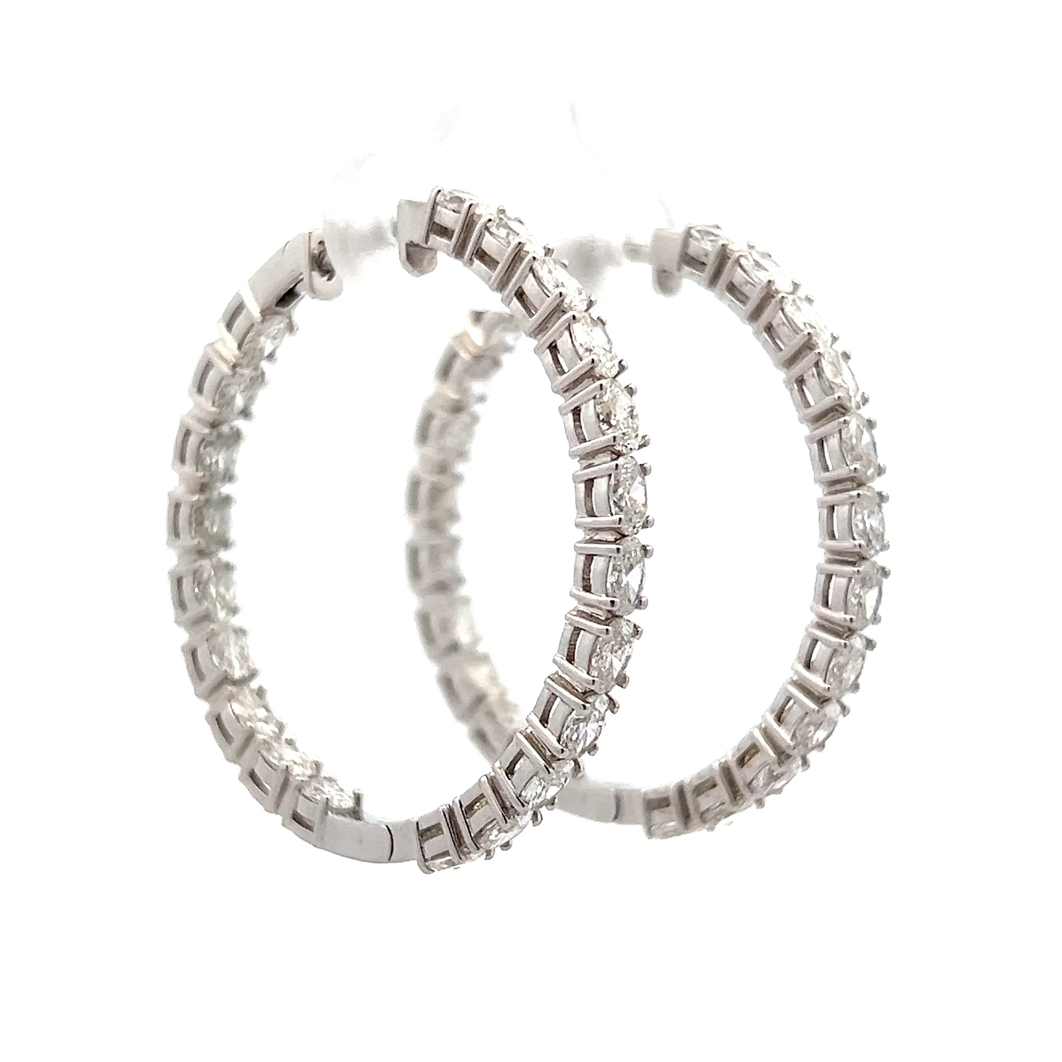 4.65 Diamond Inside-Out Hoop Earrings in 18k - Image 3