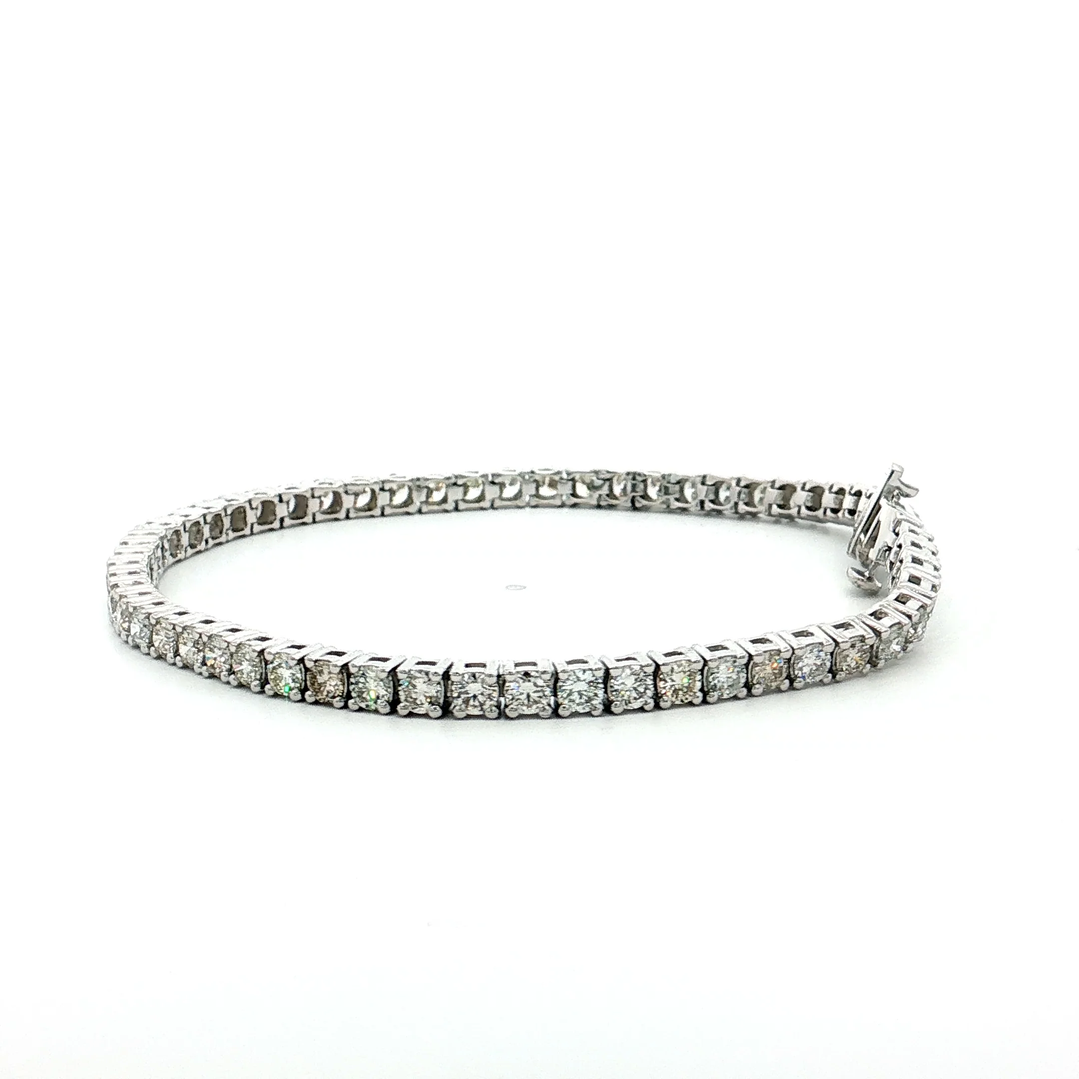 4.65 Round Diamond Tennis Bracelet 14k White Gold - Image 2