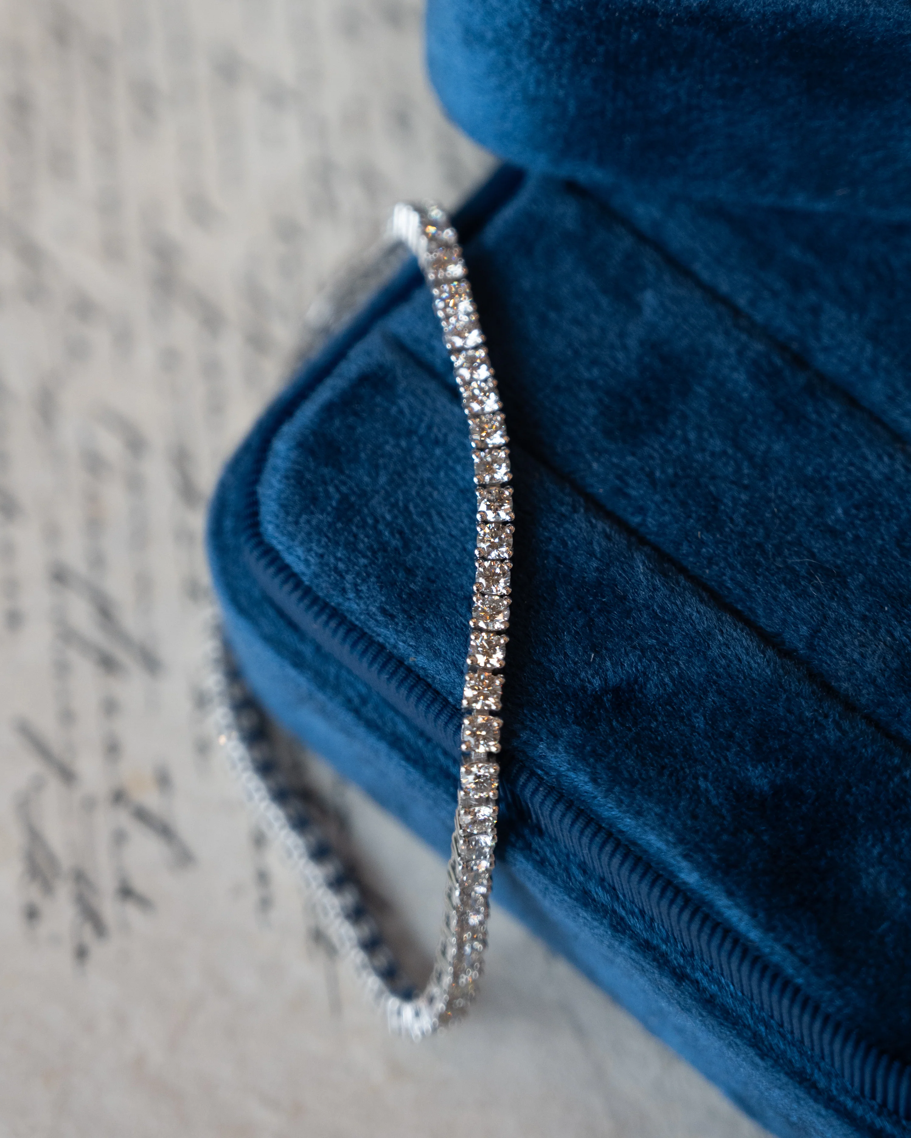 4.65 Round Diamond Tennis Bracelet 14k White Gold - Image 5