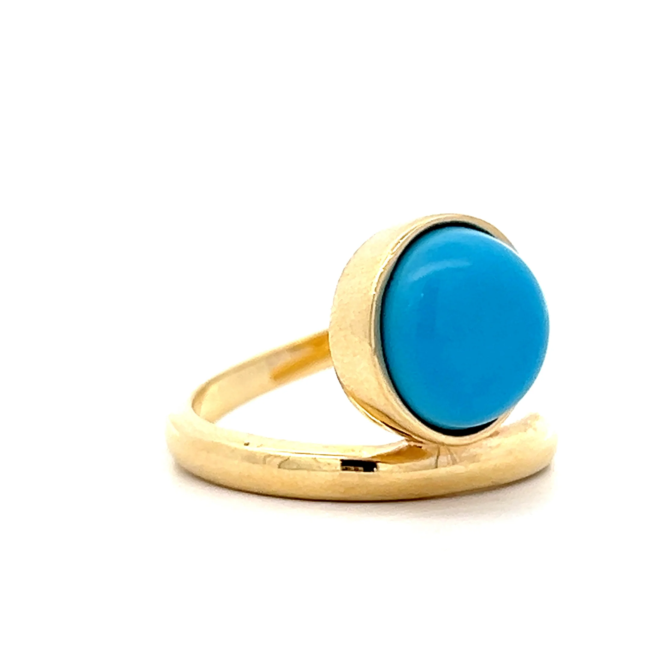 4.73 Turquoise Bypass Cocktail Ring in 14k - Image 3