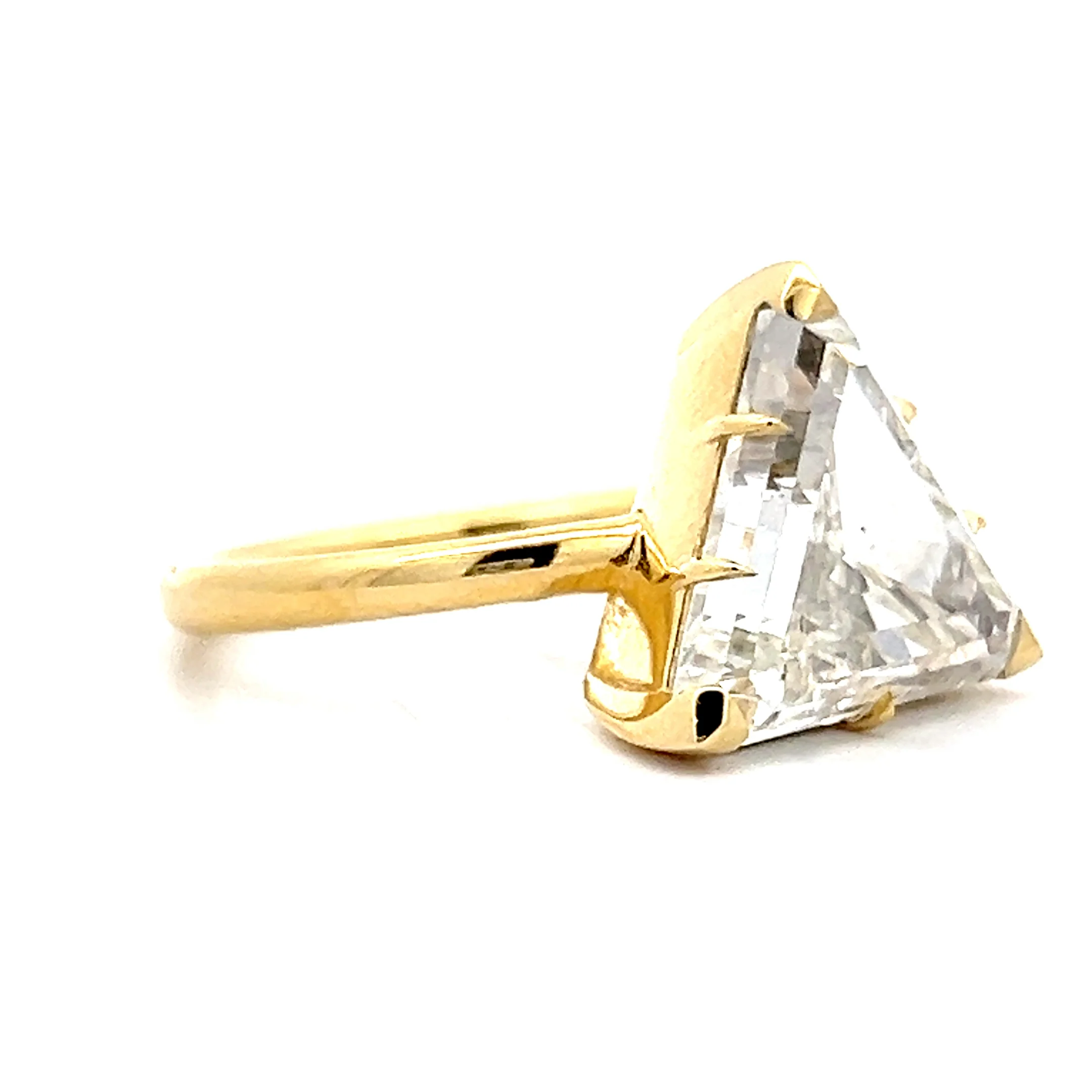 4.75 Trillion Diamond Engagement Ring in 18k Yellow Gold - Image 3