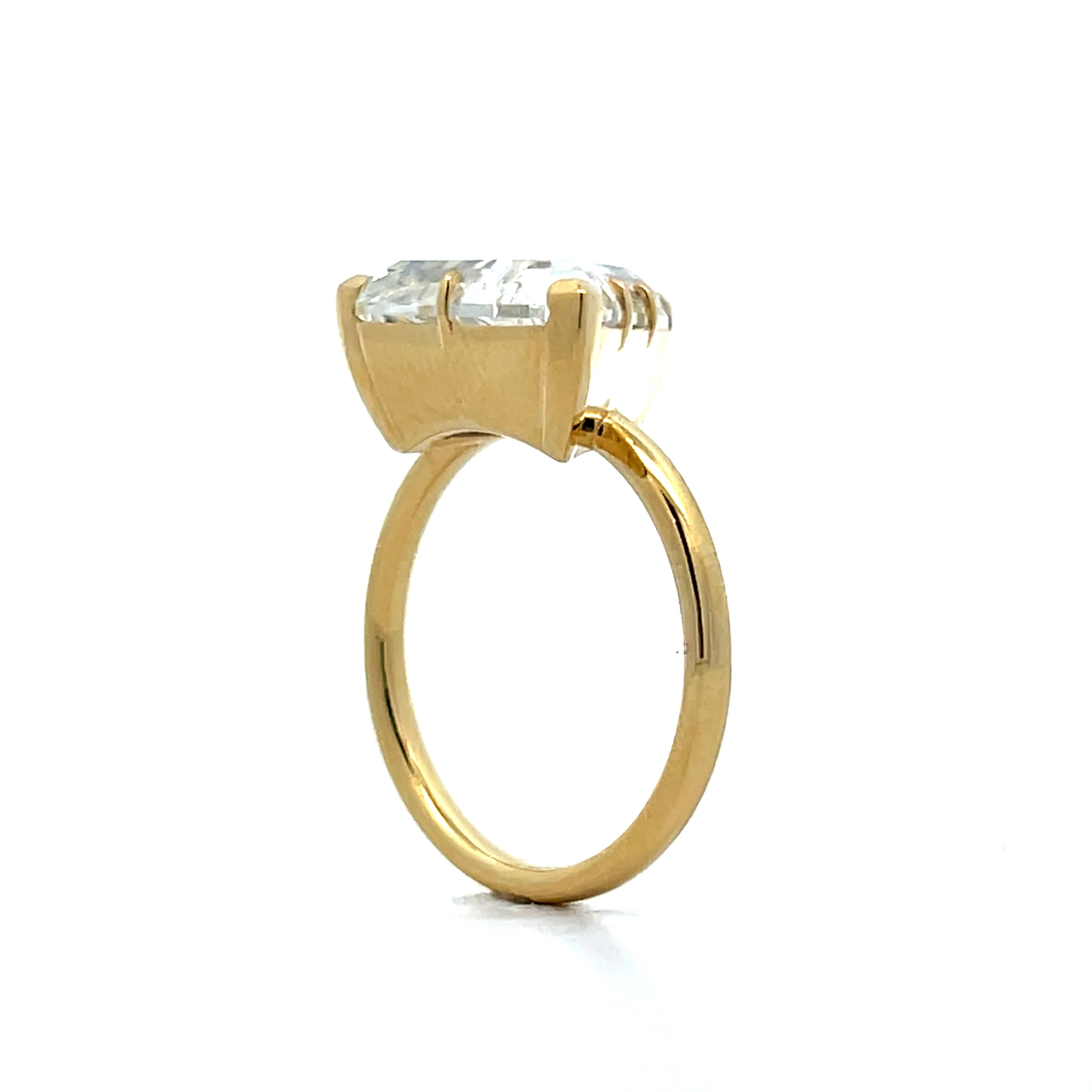 4.75 Trillion Diamond Engagement Ring in 18k Yellow Gold - Image 5