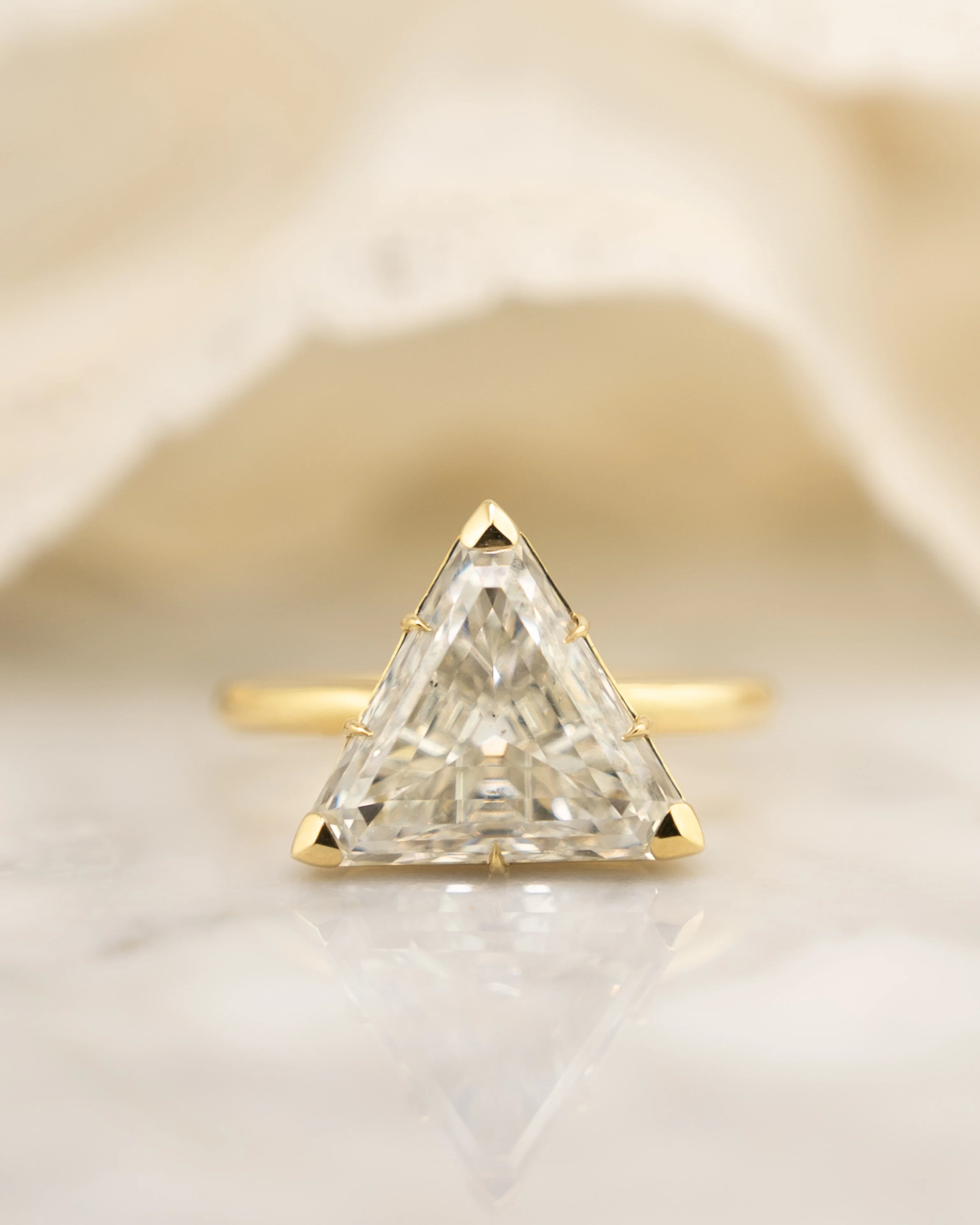 4.75 Trillion Diamond Engagement Ring in 18k Yellow Gold - Image 6