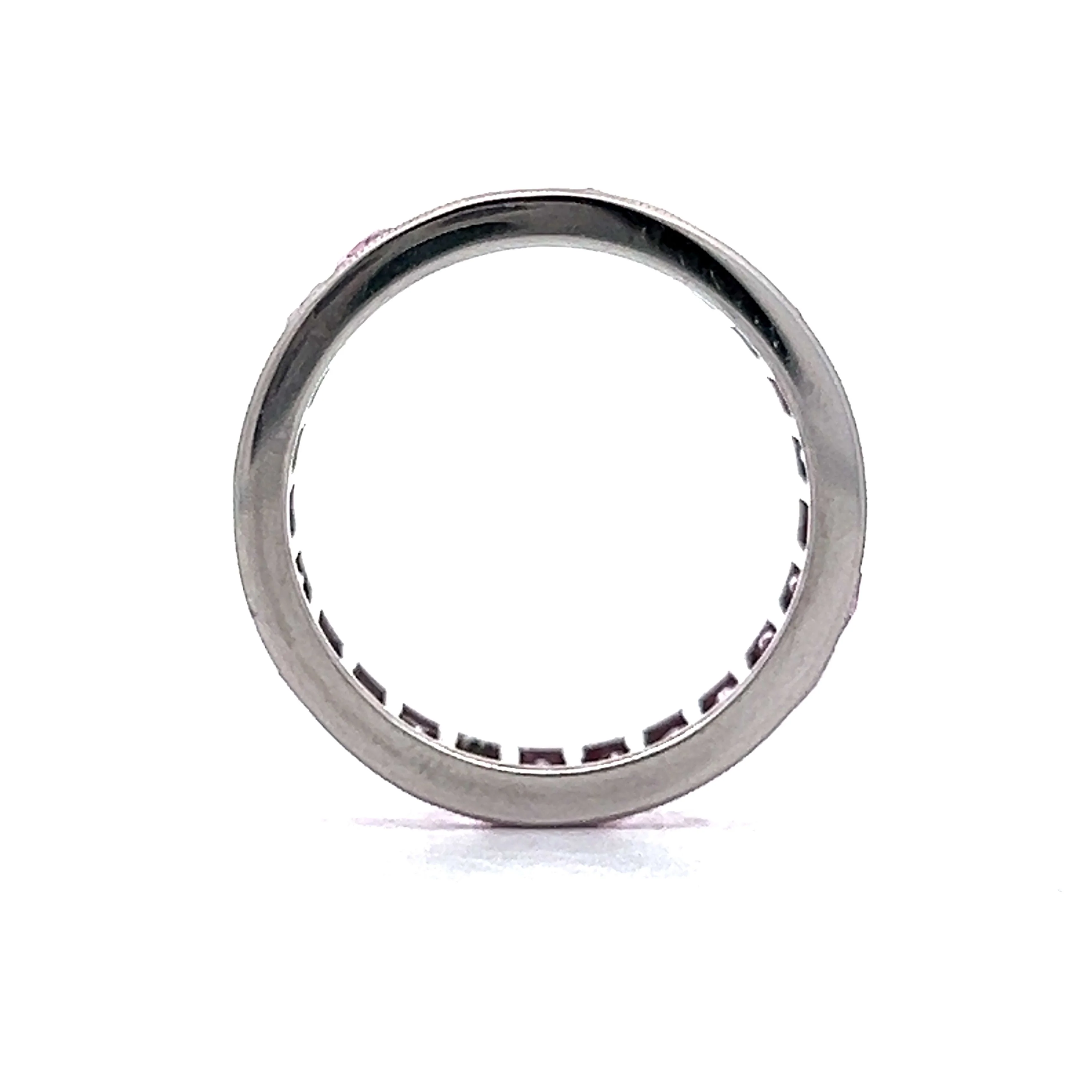 4.80 French Cut Pink Sapphire Eternity Band in Platinum - Image 4