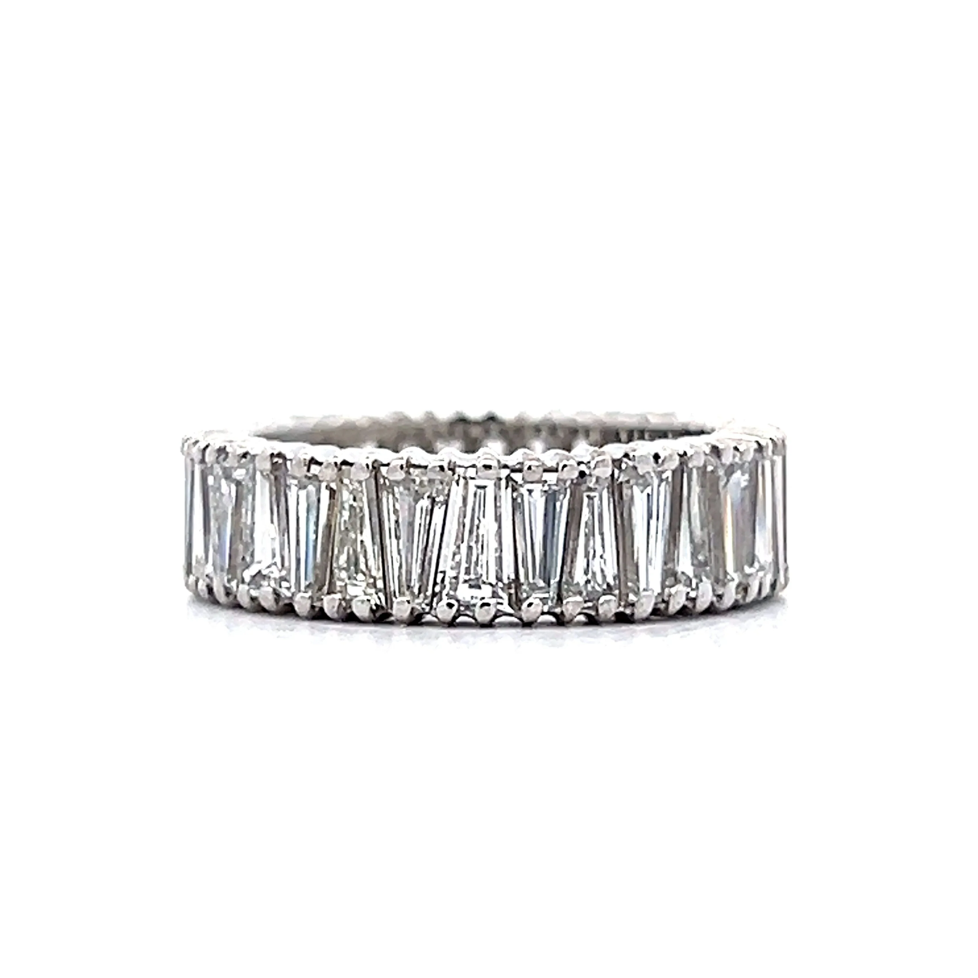 4.80 Tapered Baguette Eternity Band in Platinum