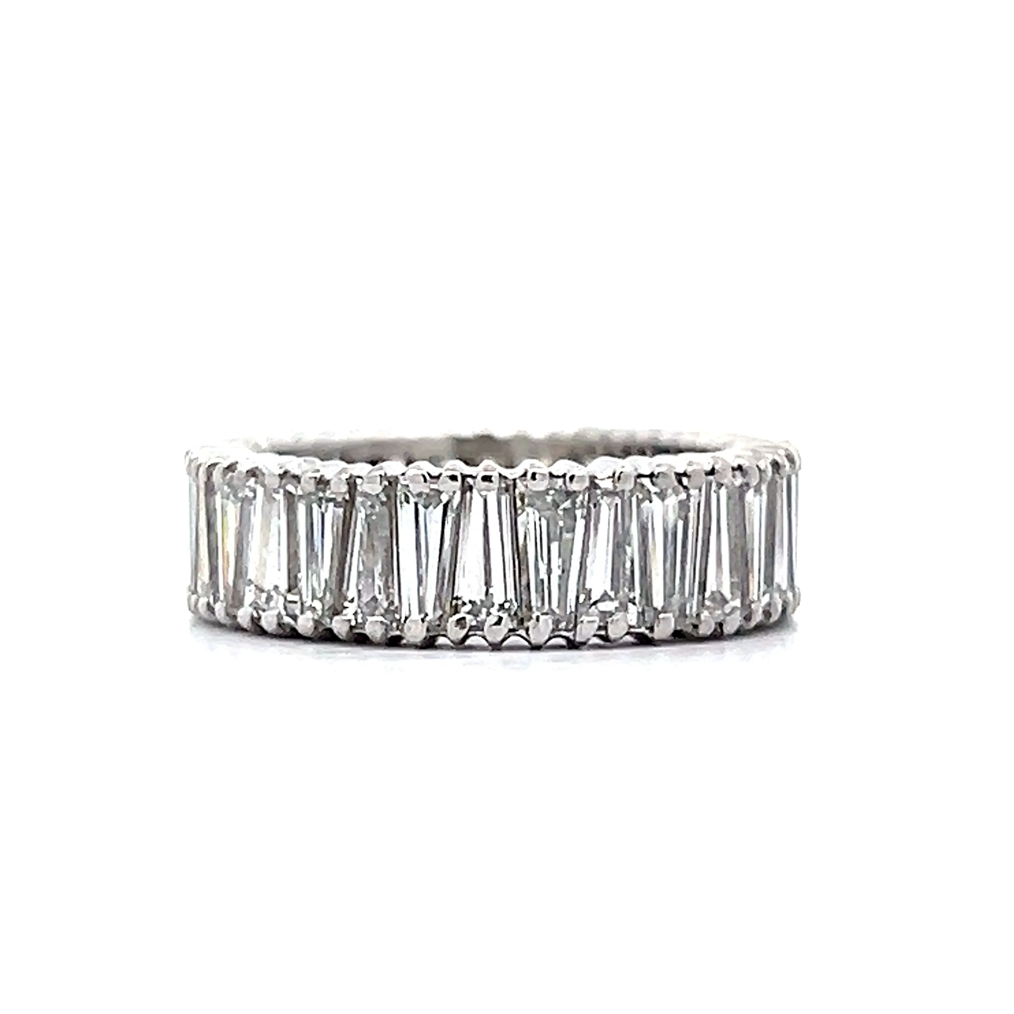 4.80 Tapered Baguette Eternity Band in Platinum - Image 2