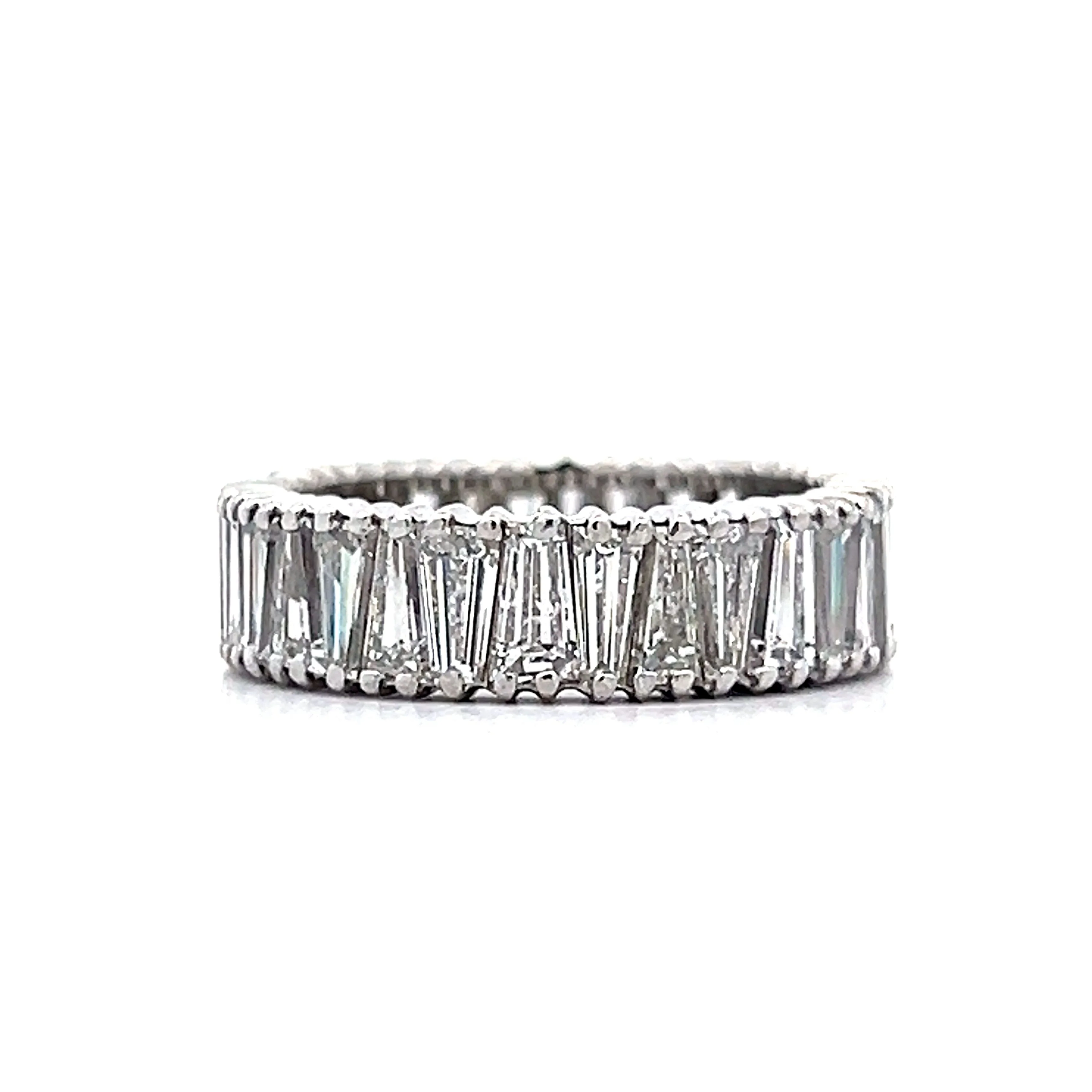 4.80 Tapered Baguette Eternity Band in Platinum - Image 3