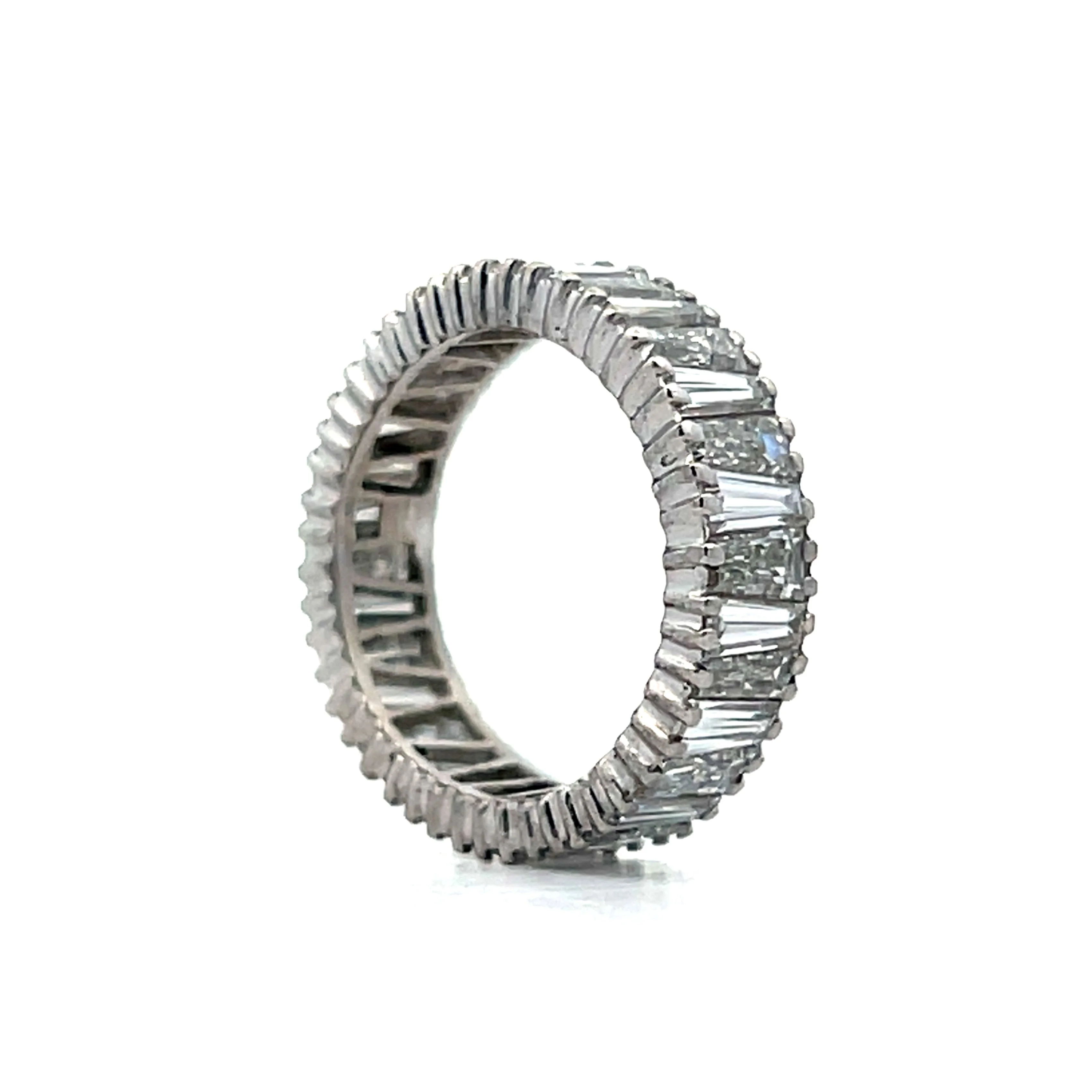 4.80 Tapered Baguette Eternity Band in Platinum - Image 5
