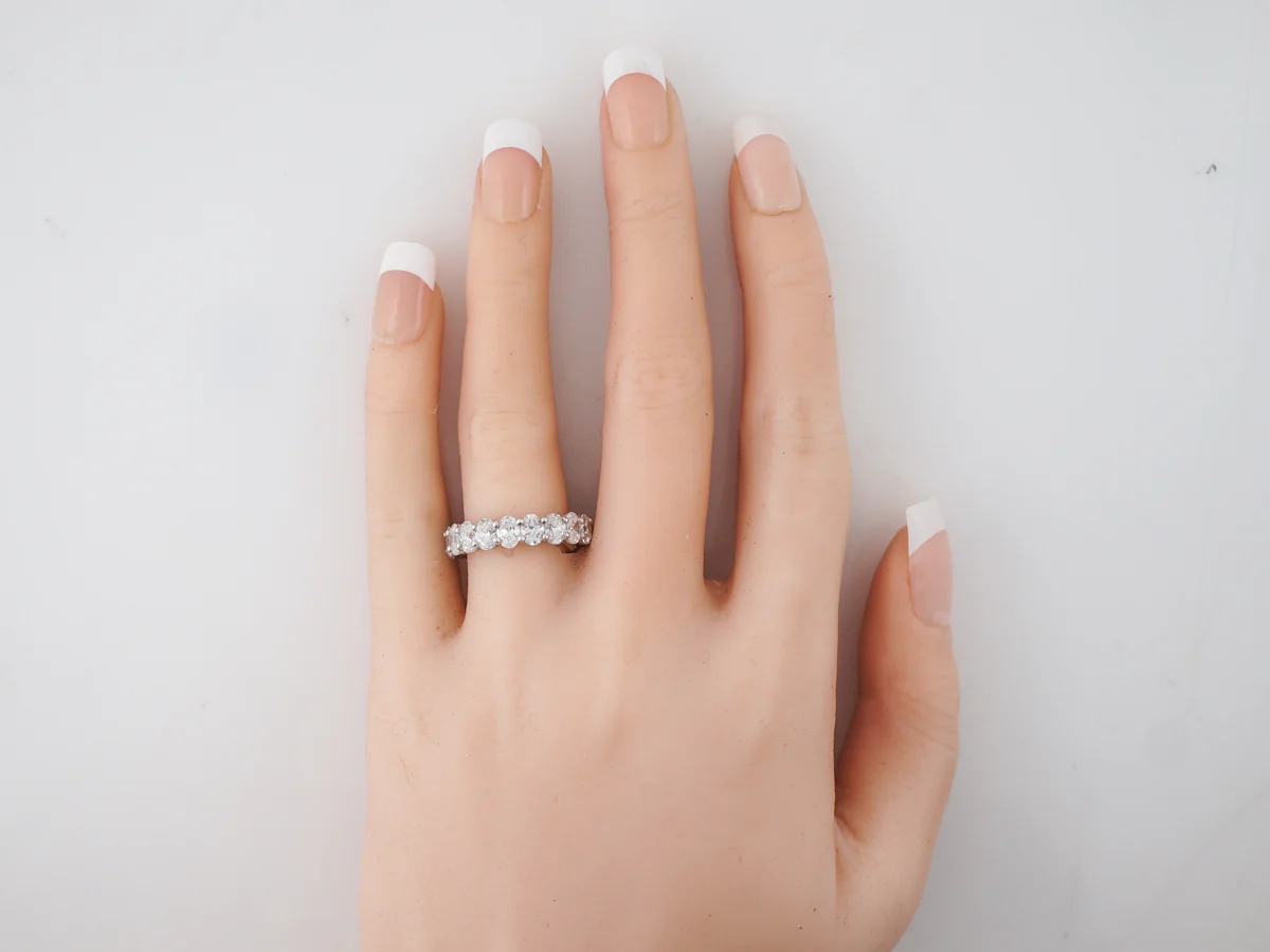 4 Carat Diamond Eternity Band in White Gold - Image 4