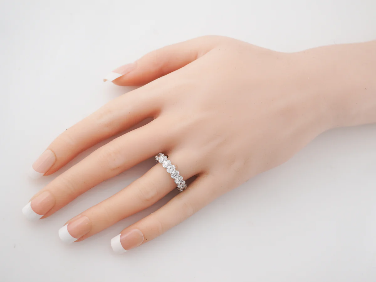 4 Carat Diamond Eternity Band in White Gold - Image 5