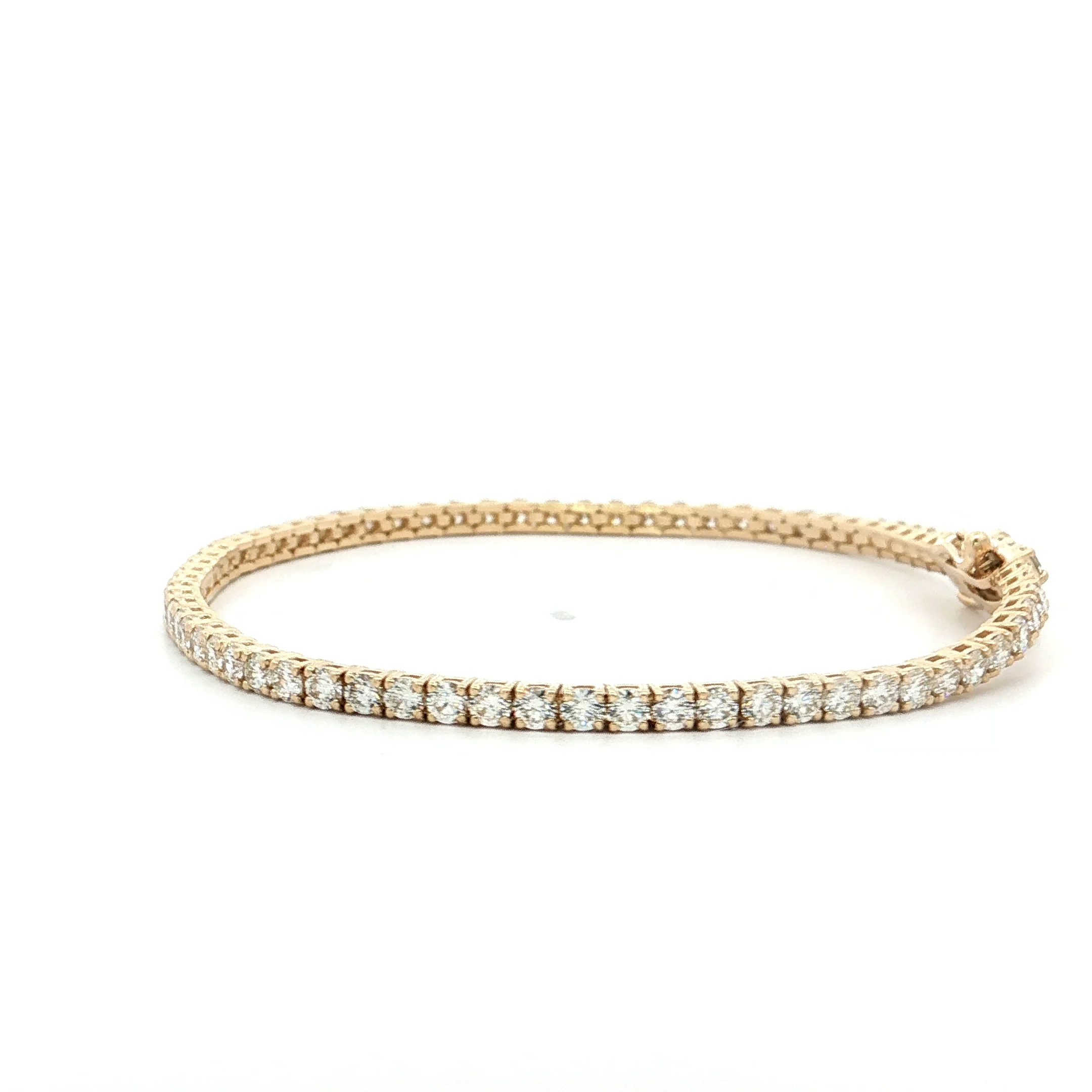 4 Carat Diamond Tennis Bracelet 14k Yellow Gold - Image 2