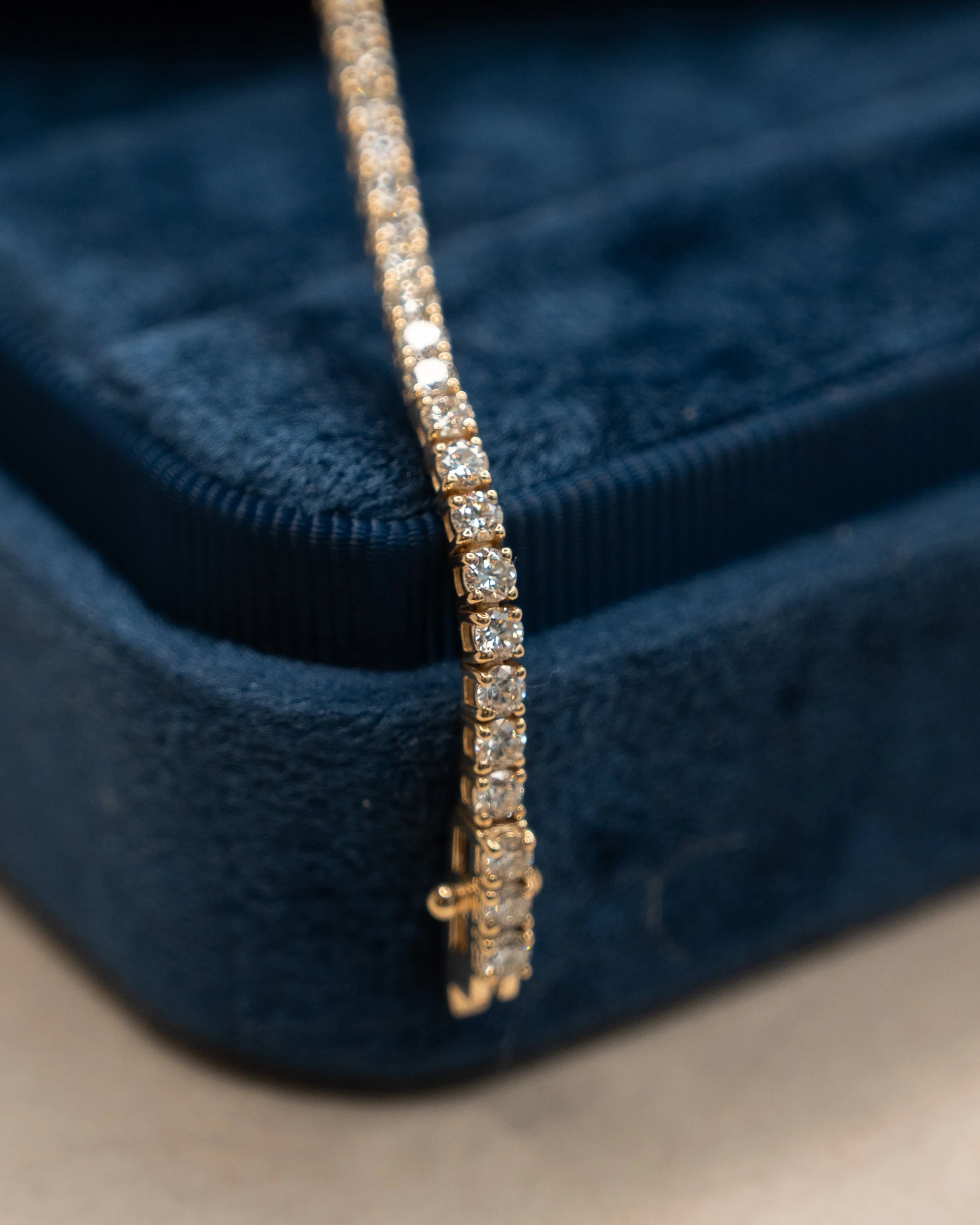 4 Carat Diamond Tennis Bracelet 14k Yellow Gold - Image 6