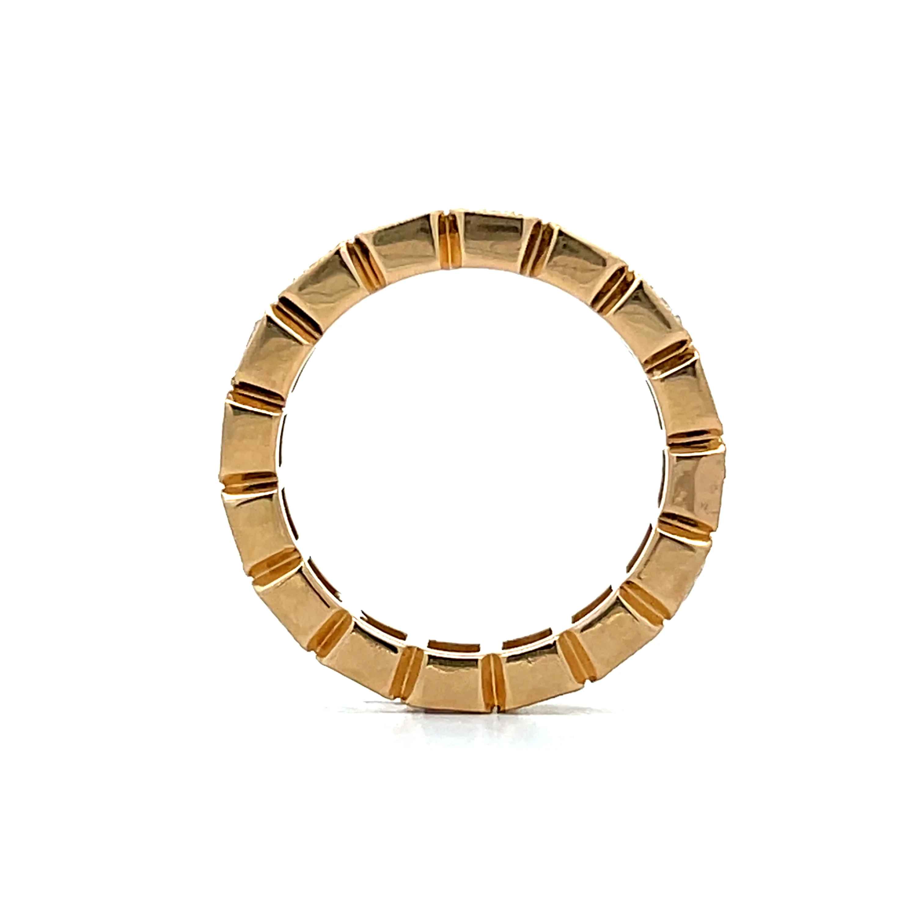 4 Carat Emerald Cut Diamond Band in 14k Yellow Gold - Image 4