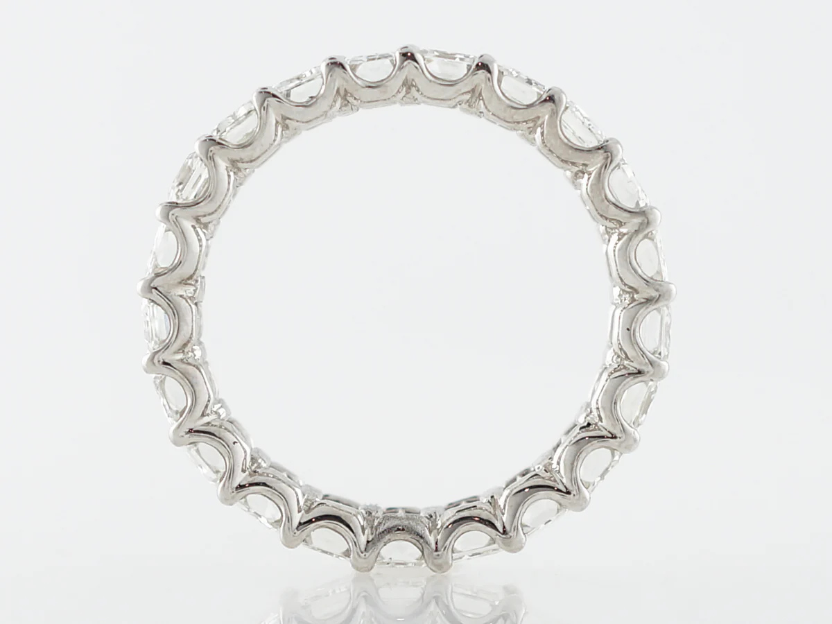 4 Carat Emerald Cut Diamond Eternity Band in Platinum - Image 3
