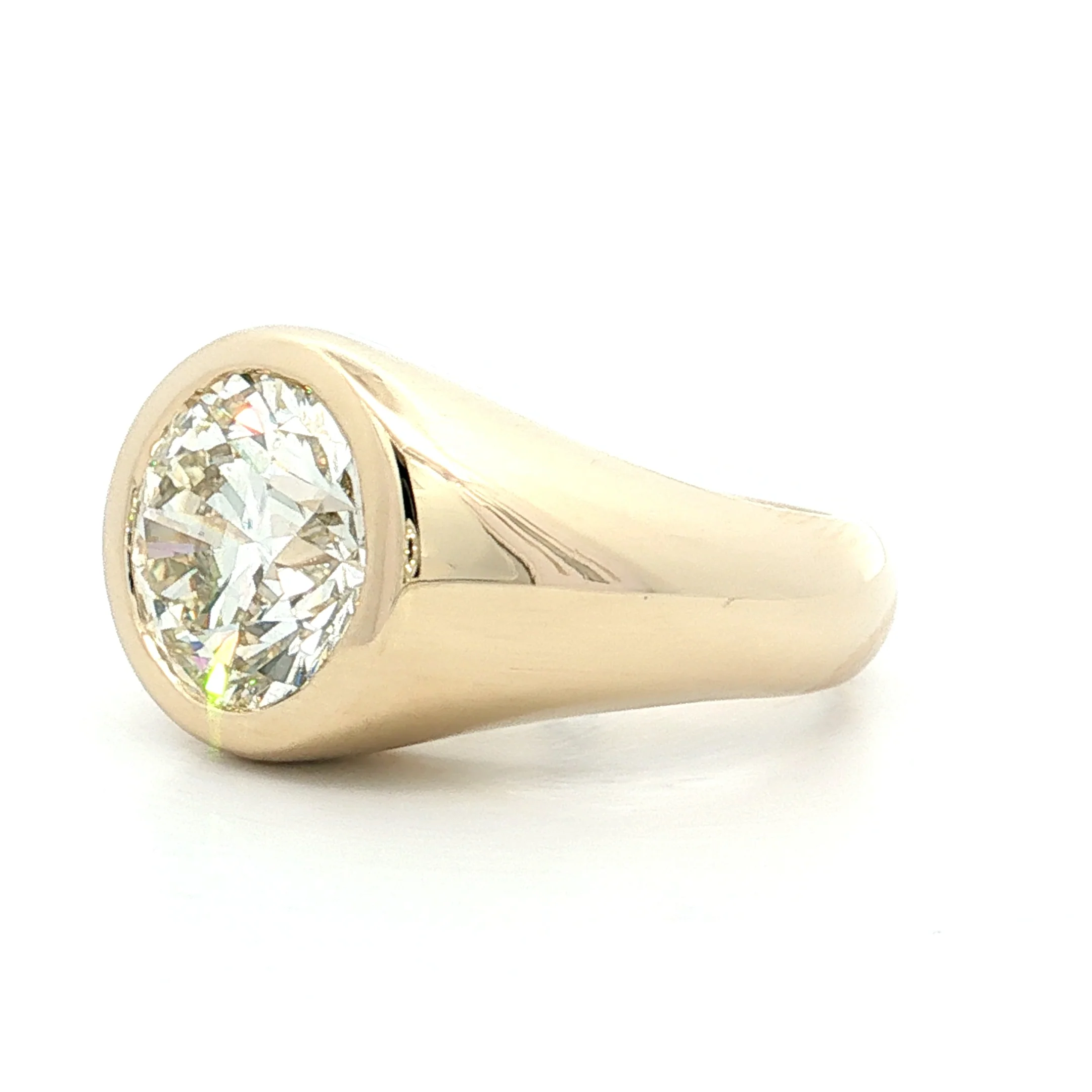 4 Carat GIA Transitional Cut Diamond Engagement Ring 14k - Image 2