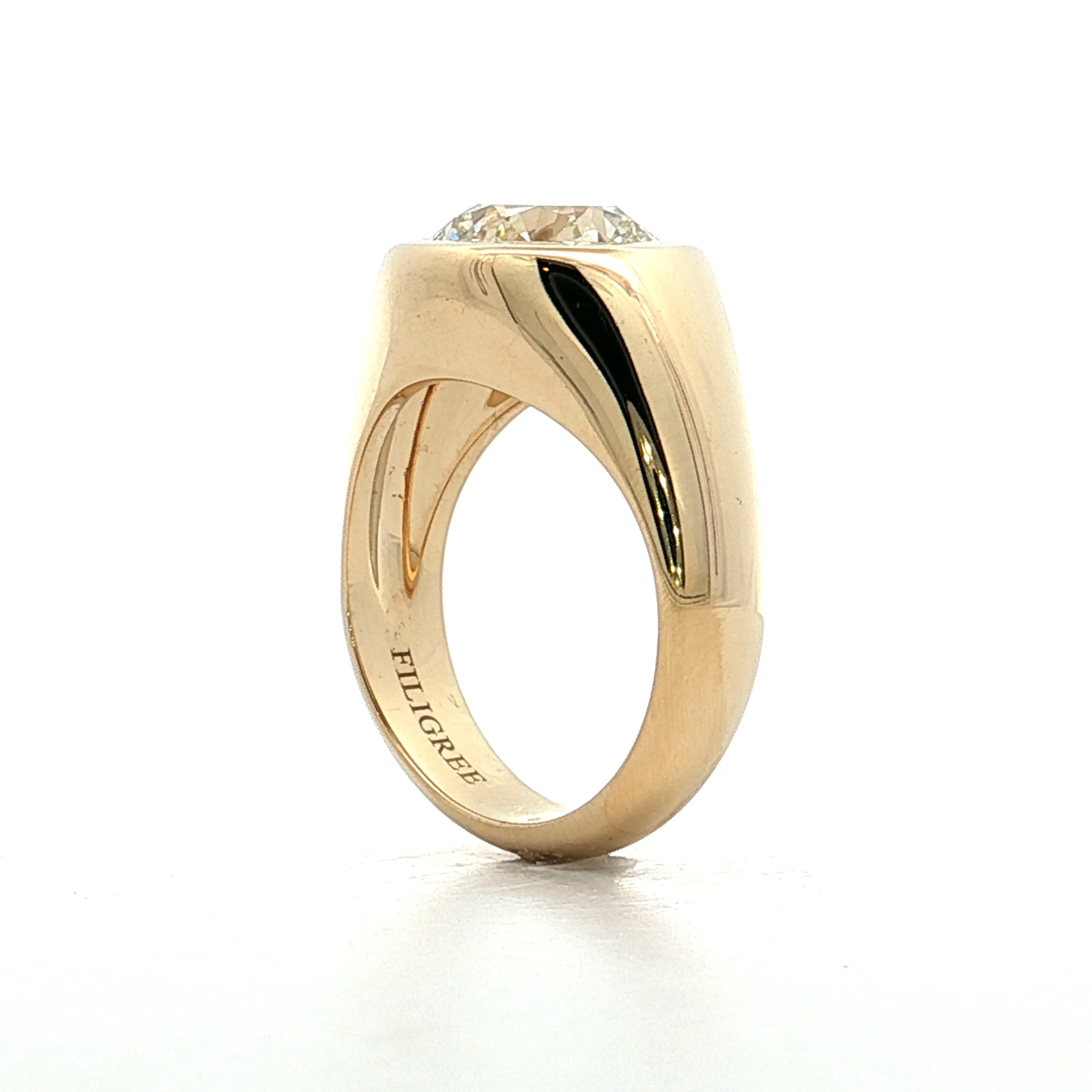4 Carat GIA Transitional Cut Diamond Engagement Ring 14k - Image 5